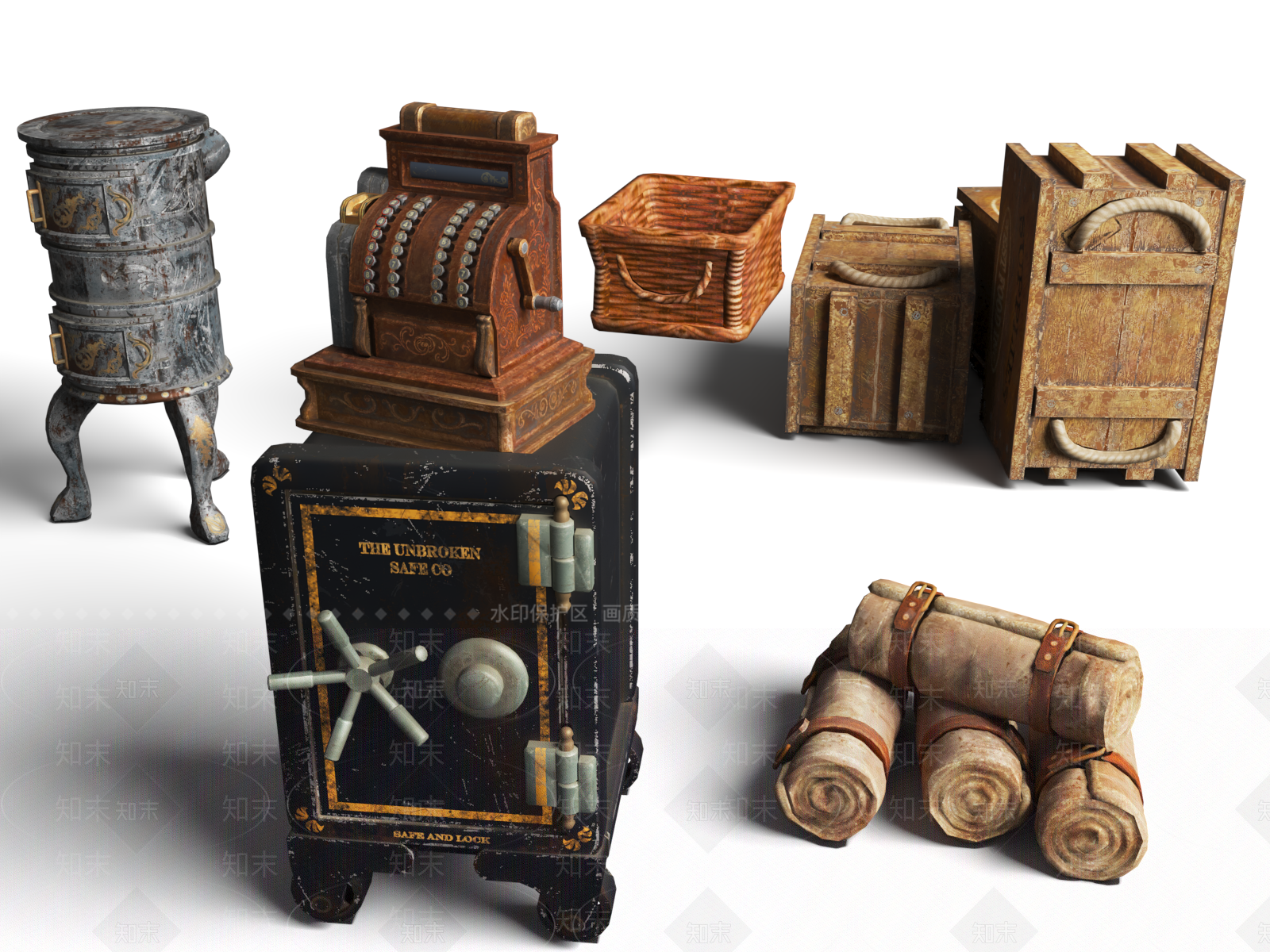 美式其他家具3D模型下载【ID:1172154254】