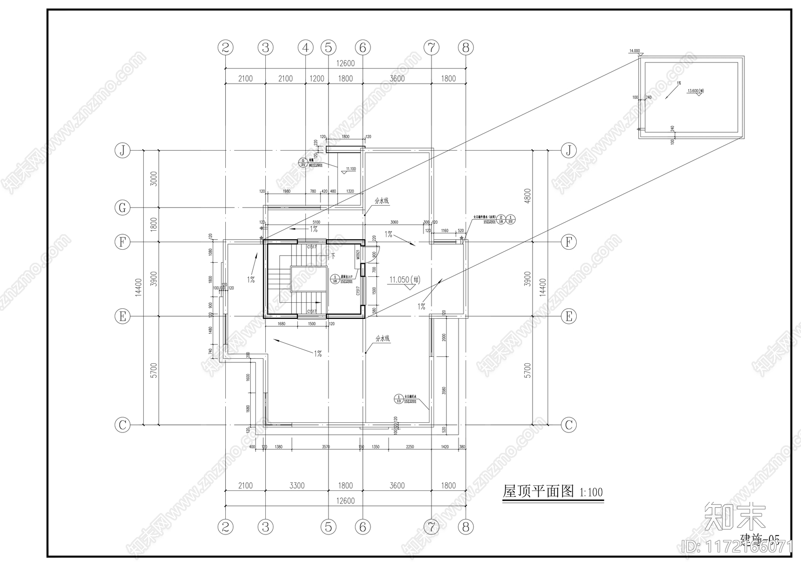 现代别墅建筑cad施工图下载【ID:1172166071】