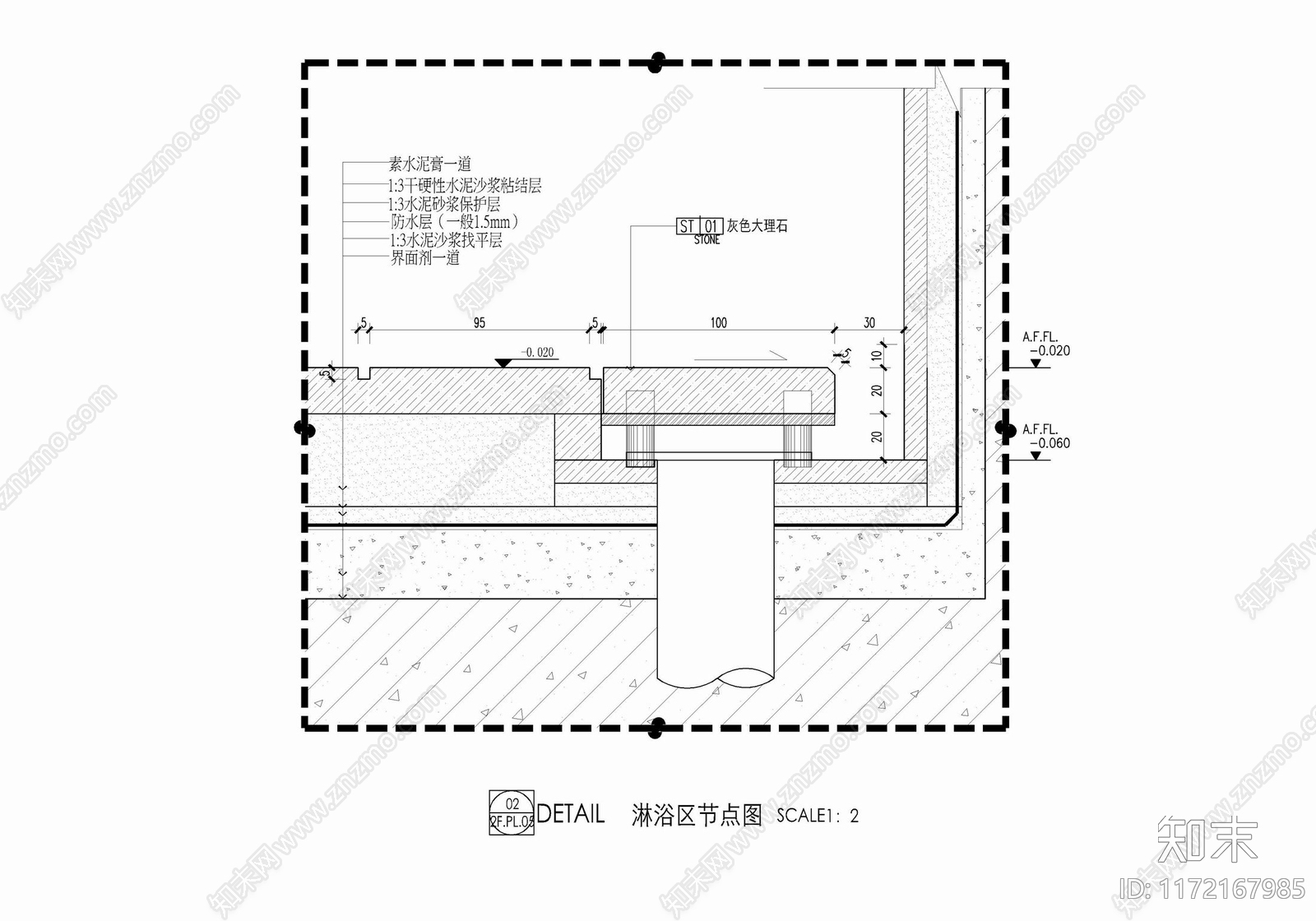 现代地面节点cad施工图下载【ID:1172167985】