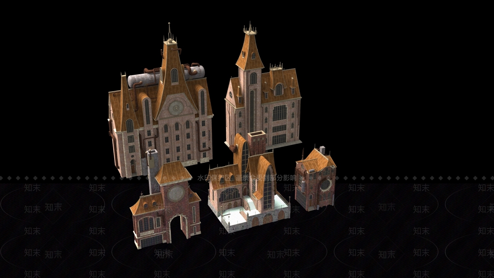 现代艺术风格建筑3D模型下载【ID:1172168417】