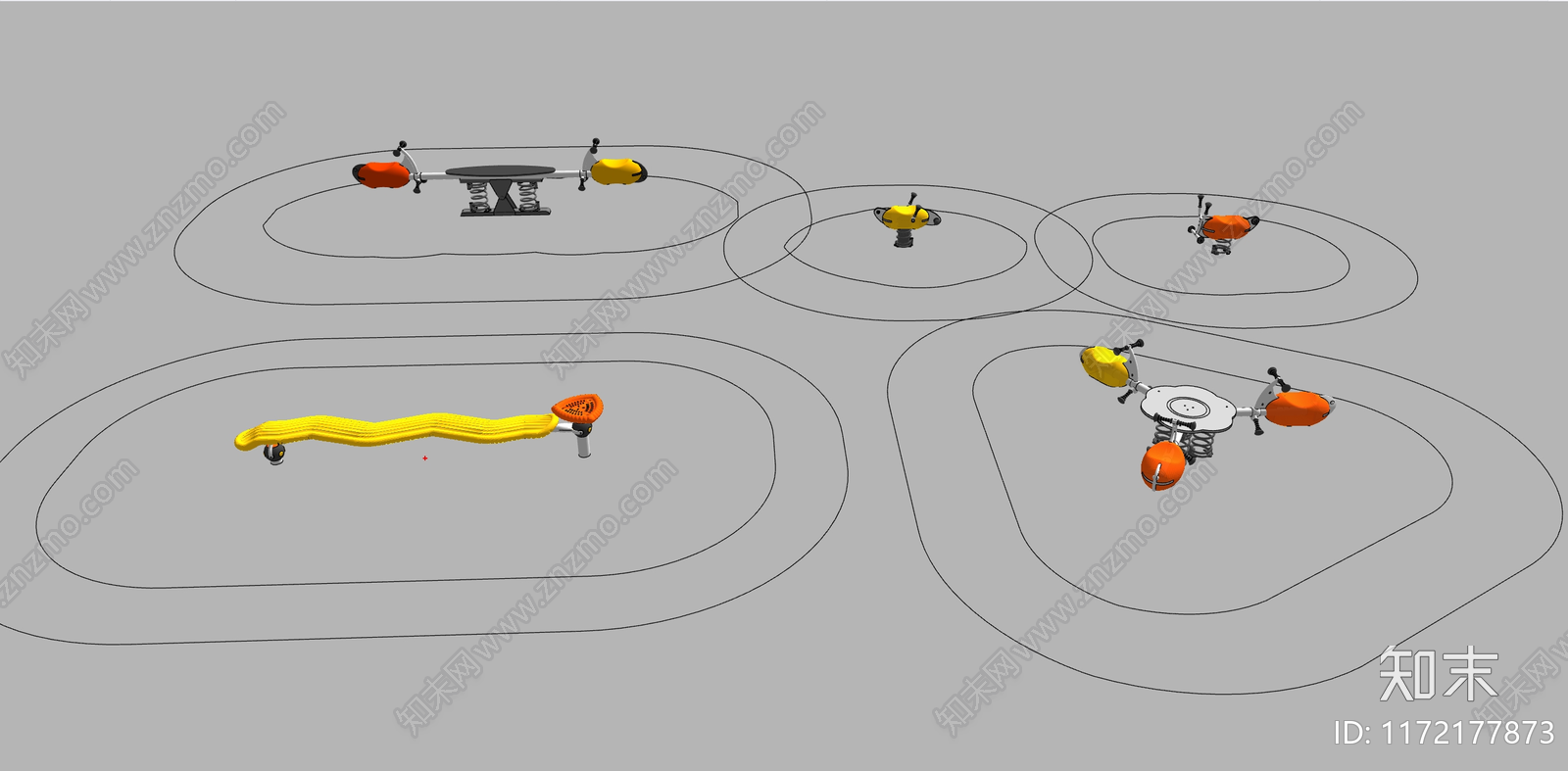 现代儿童游乐区SU模型下载【ID:1172177873】