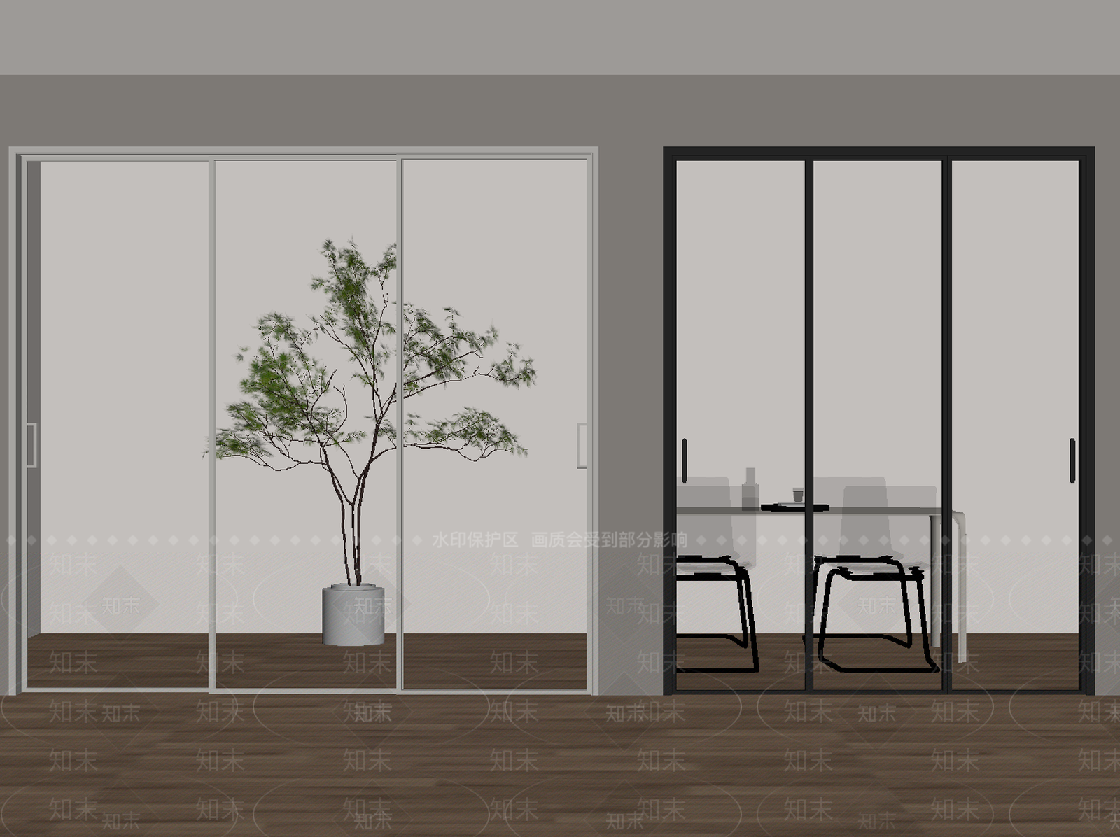 现代其他门SU模型下载【ID:1172182495】