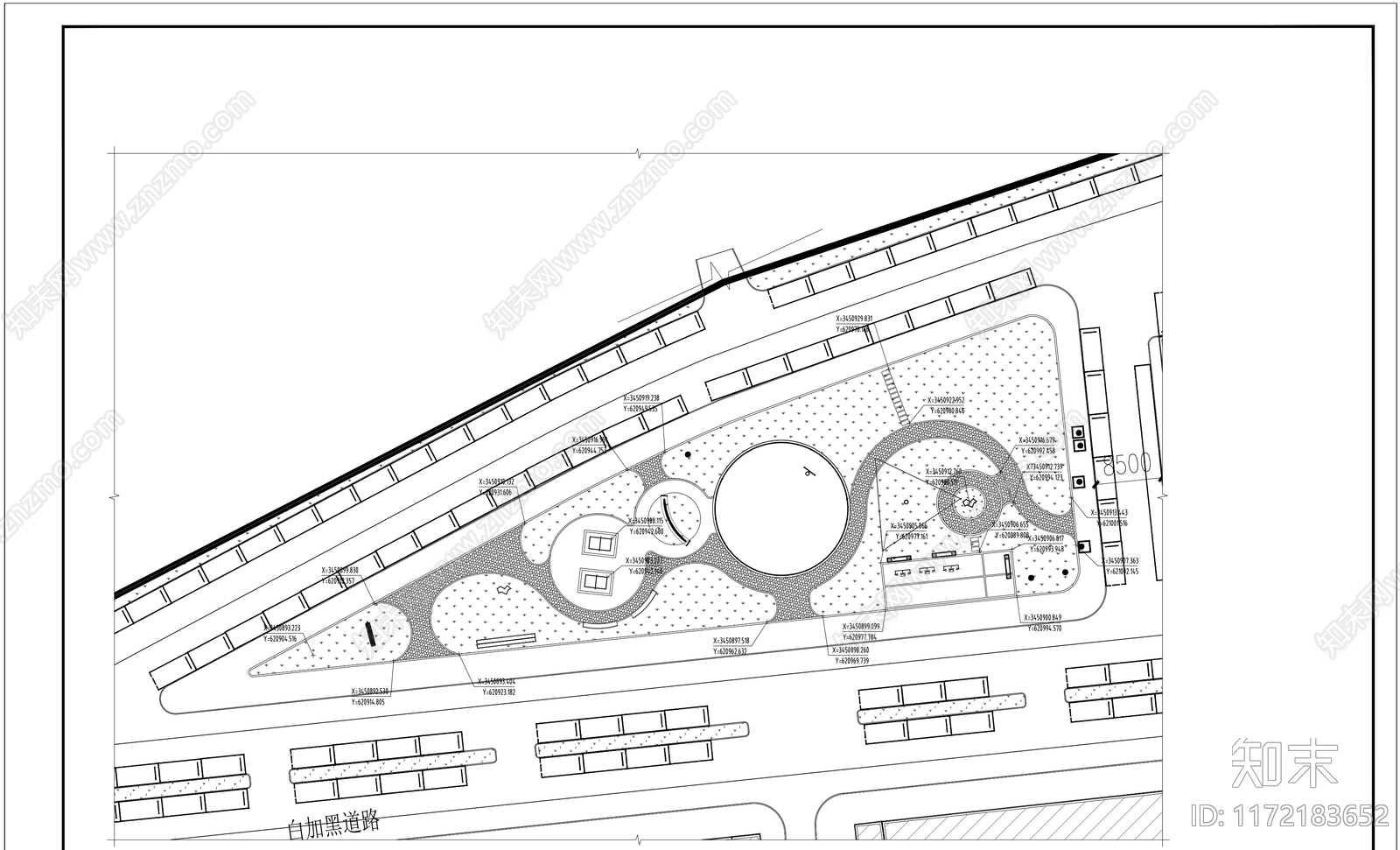 景观平面图cad施工图下载【ID:1172183652】