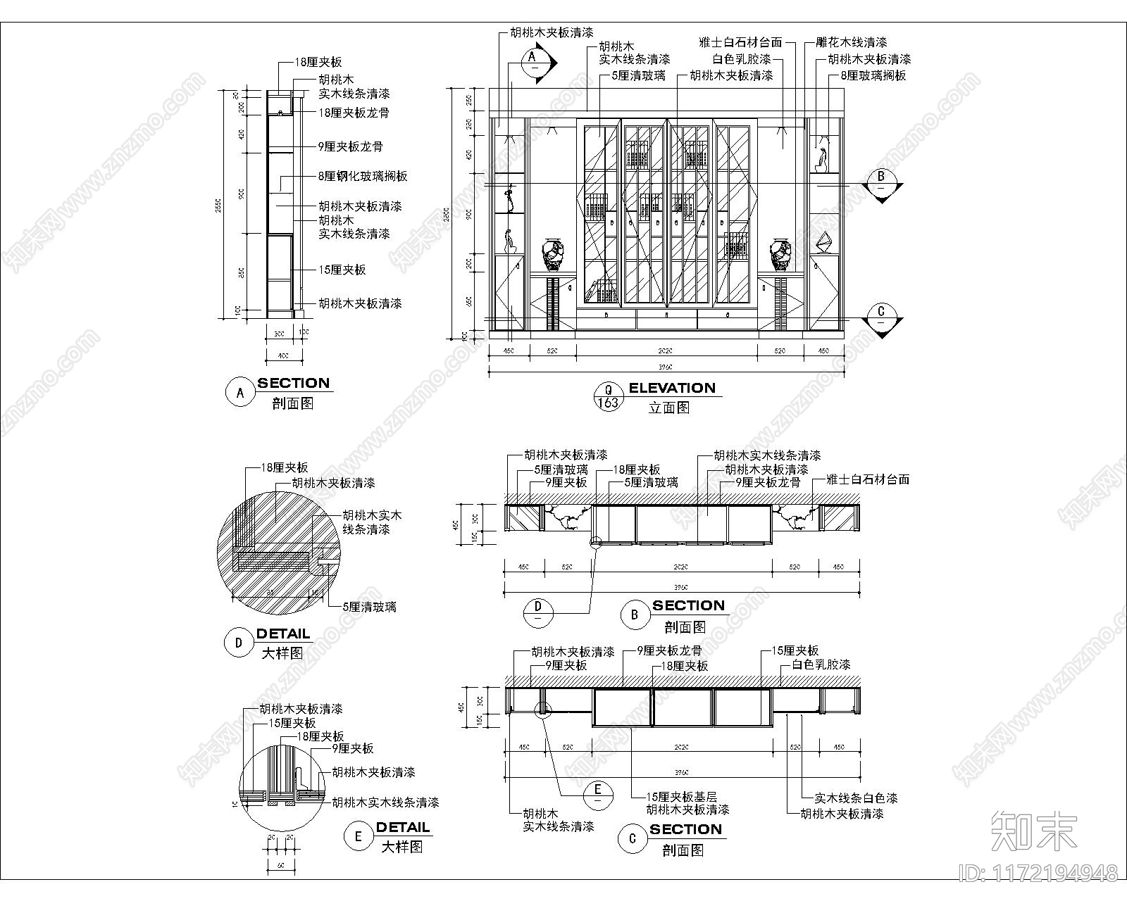 立面图施工图下载【ID:1172194948】