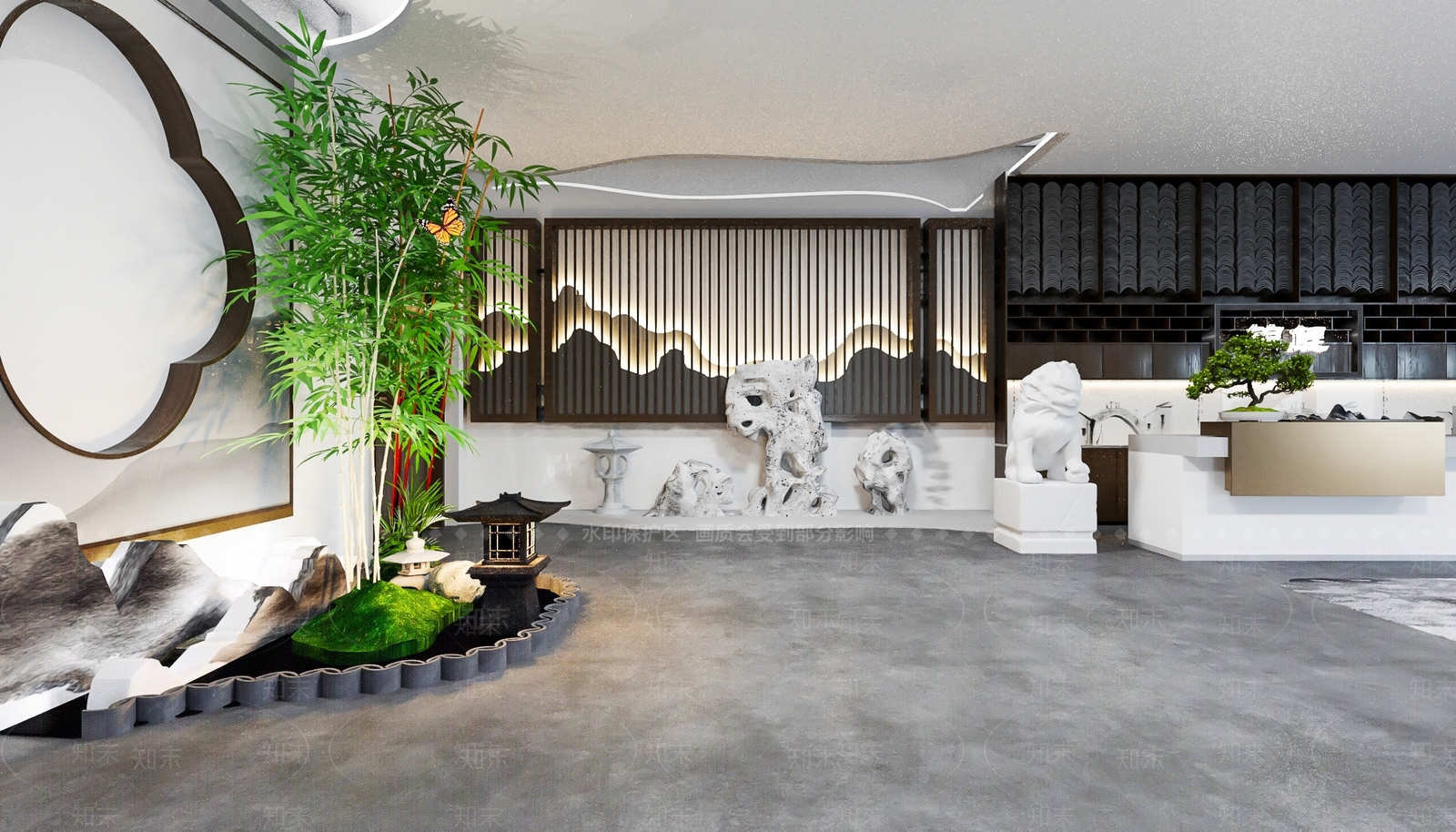 新中式中式其他办公空间3D模型下载【ID:1172198854】