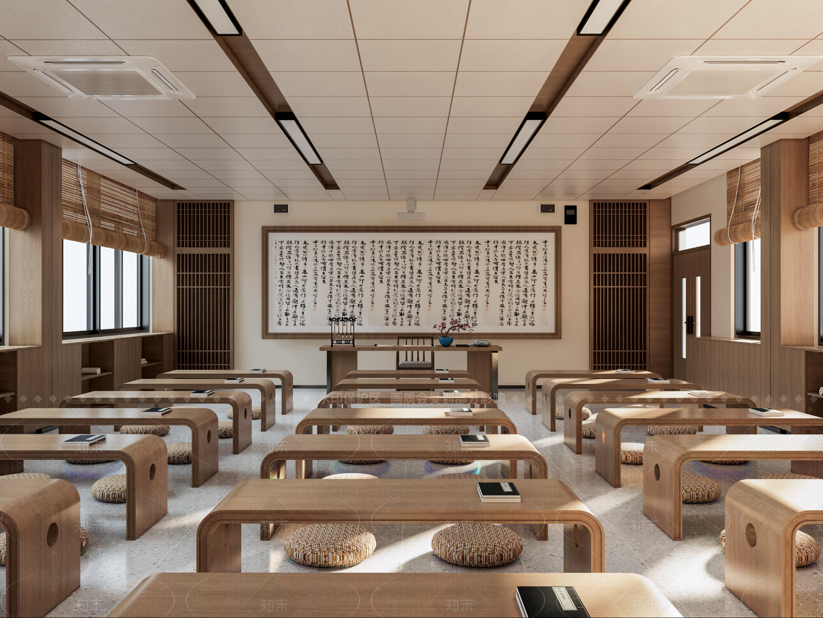 现代教室SU模型下载【ID:1216039433】