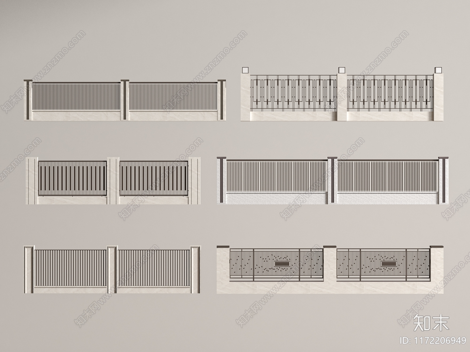 现代围墙SU模型下载【ID:1172206949】