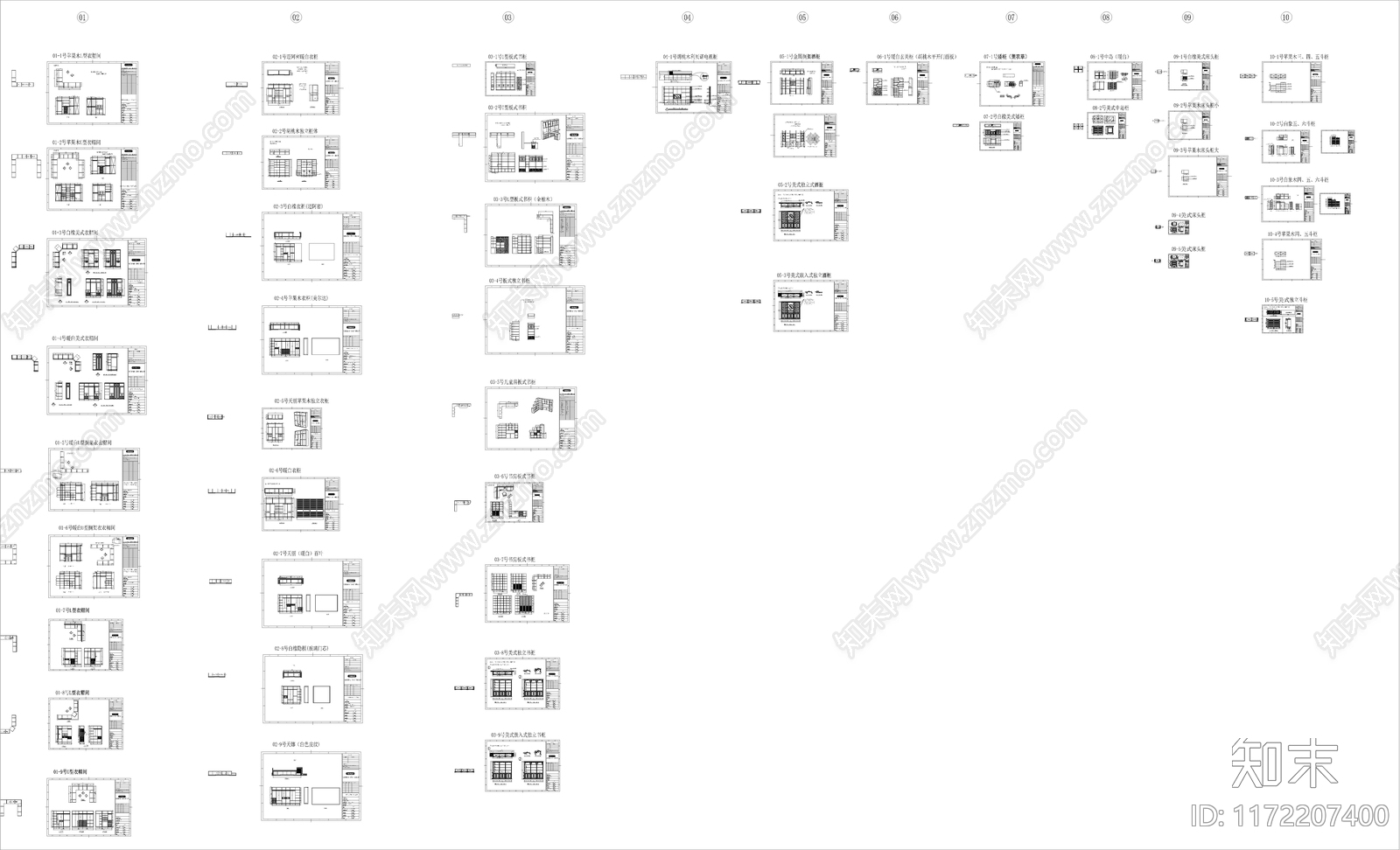 现代欧式柜子cad施工图下载【ID:1172207400】