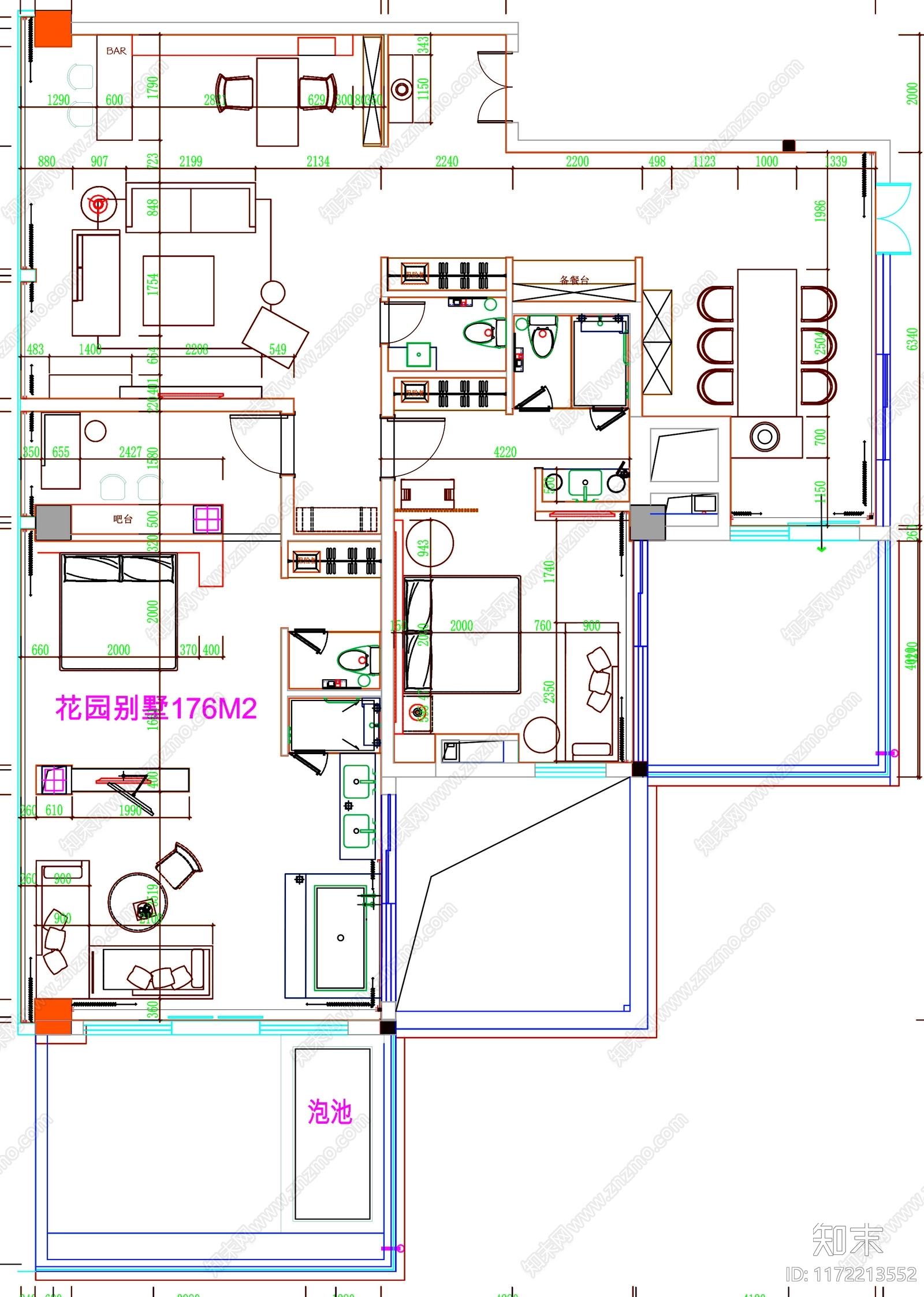 现代家装图库施工图下载【ID:1172213552】