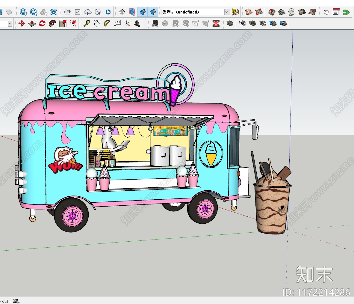 餐车SU模型下载【ID:1172214286】