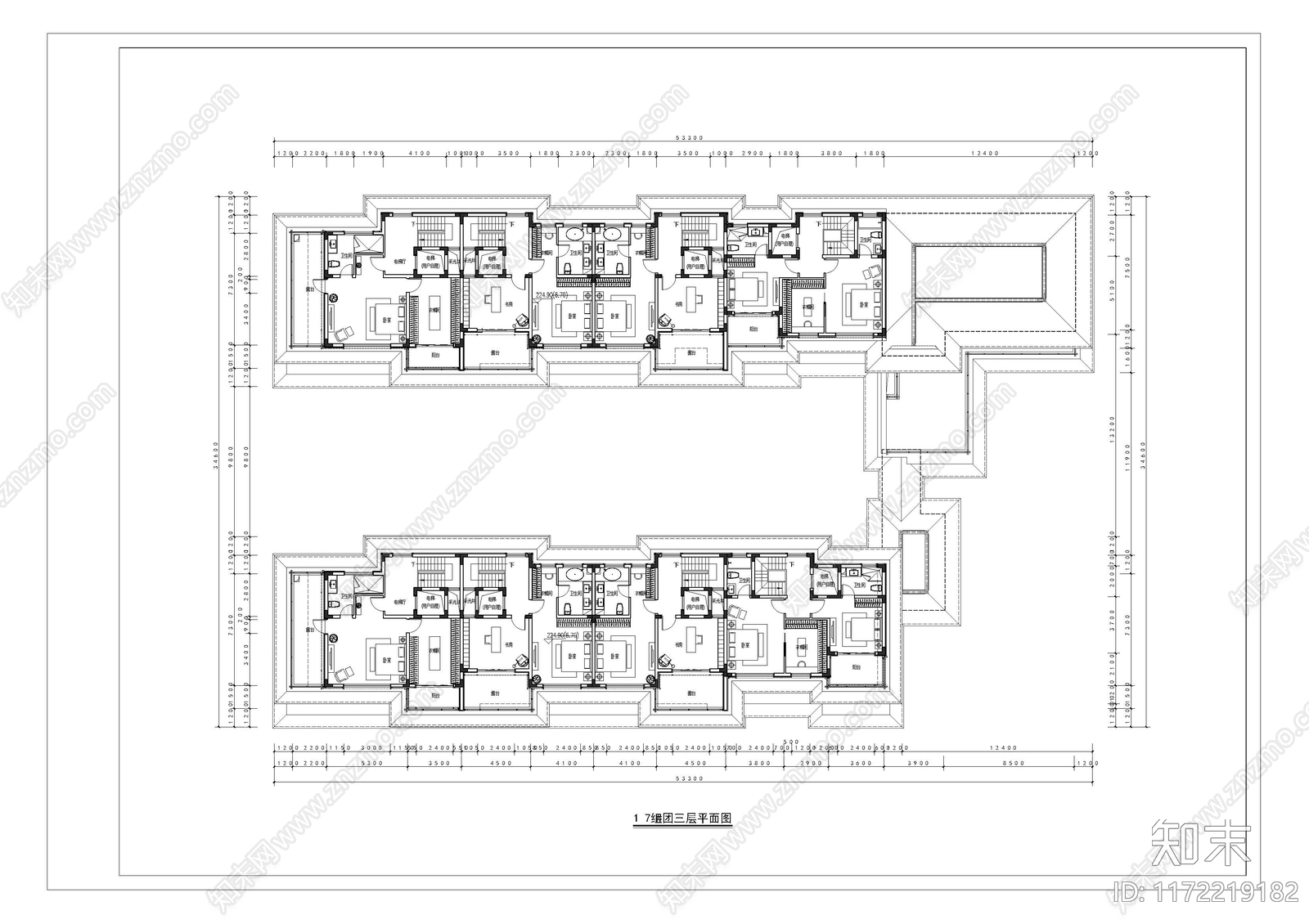 中式其他居住建筑施工图下载【ID:1172219182】