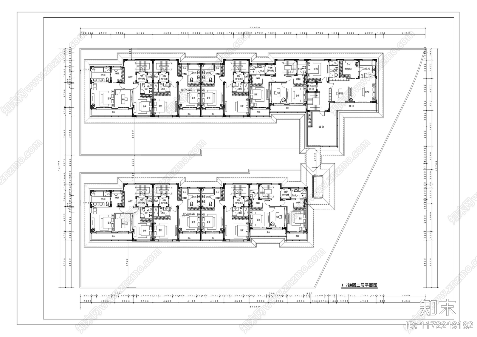 中式其他居住建筑施工图下载【ID:1172219182】