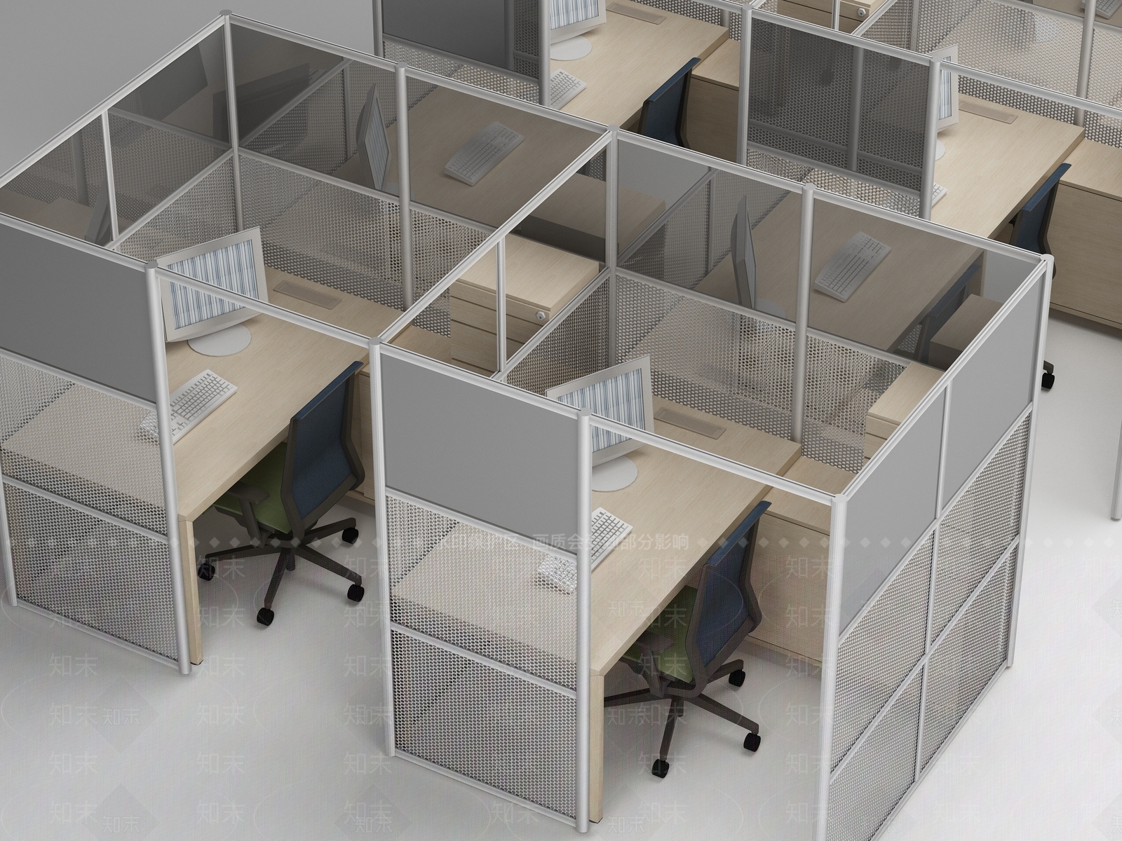 现代办公桌椅3D模型下载【ID:1172219331】