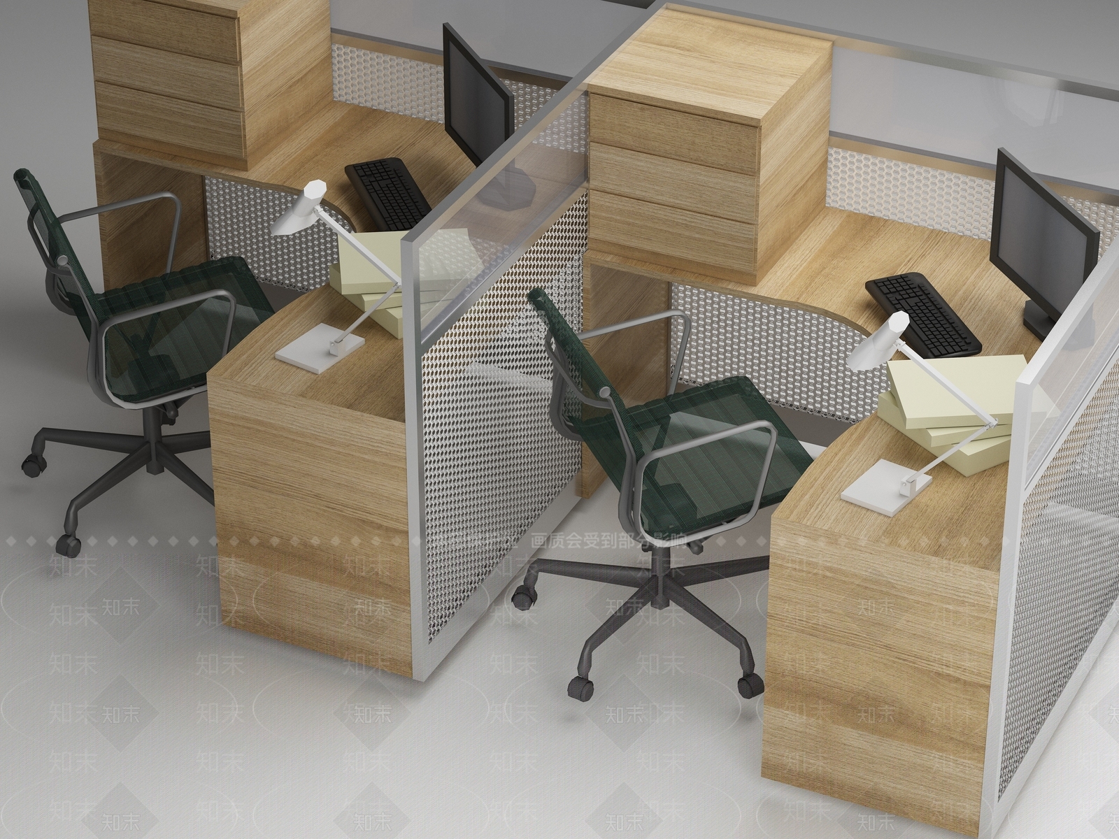 现代办公桌椅3D模型下载【ID:1172219913】