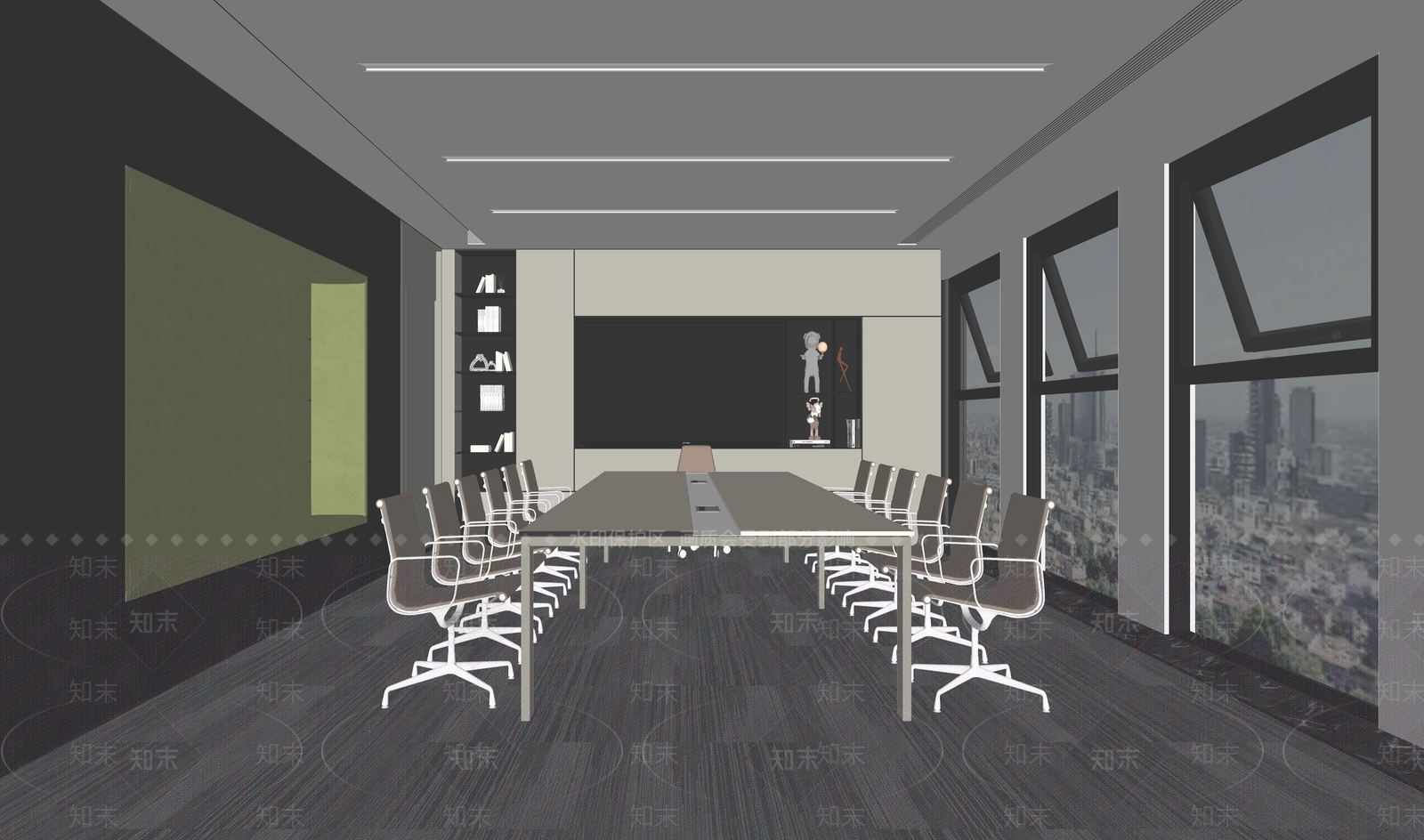 现代会议室SU模型下载【ID:1172227570】