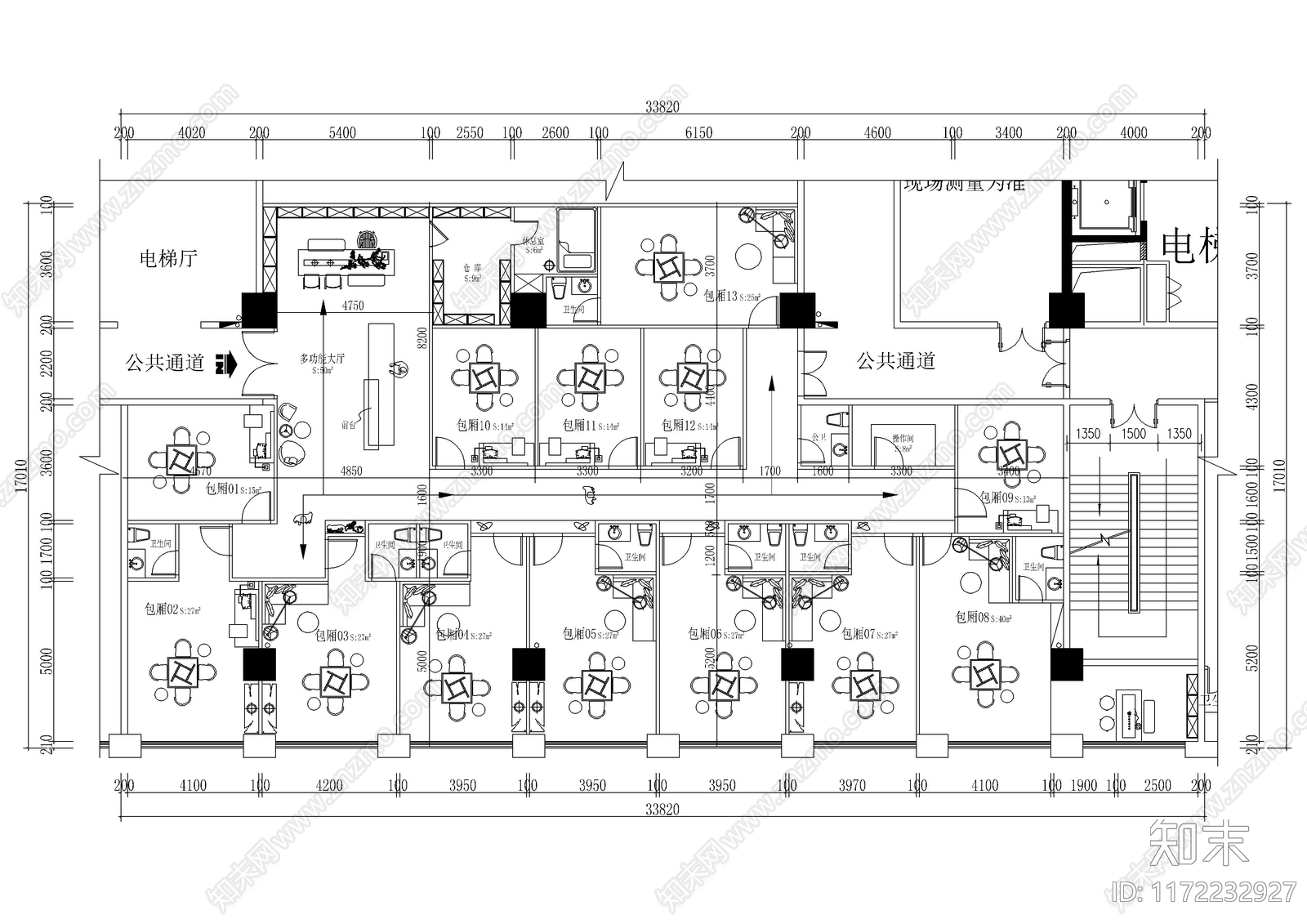 现代棋牌室施工图下载【ID:1172232927】