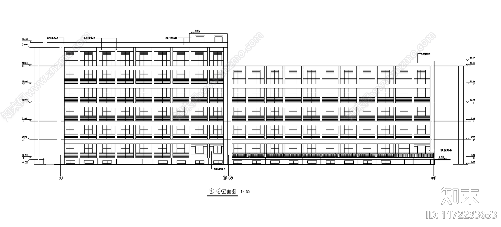 现代新中式学校建筑cad施工图下载【ID:1172233653】