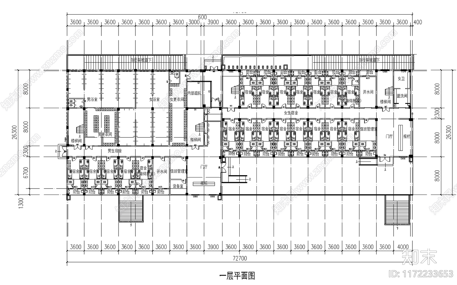 现代新中式学校建筑cad施工图下载【ID:1172233653】