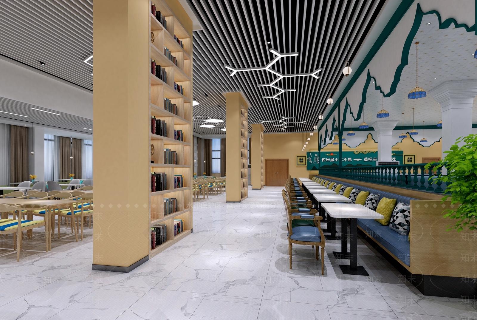 现代食堂3D模型下载【ID:1172234443】