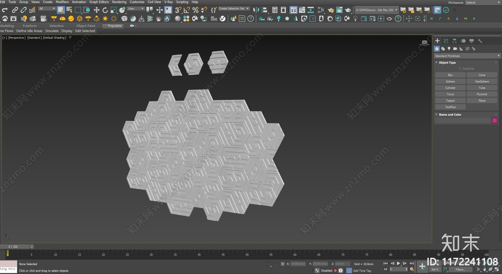 中式禅意雕花3D模型下载【ID:1172241108】