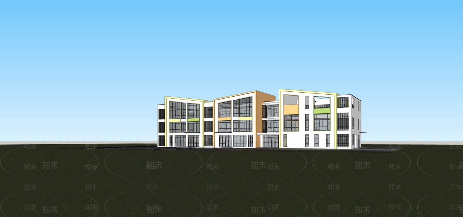 现代幼儿园SU模型下载【ID:1172244078】