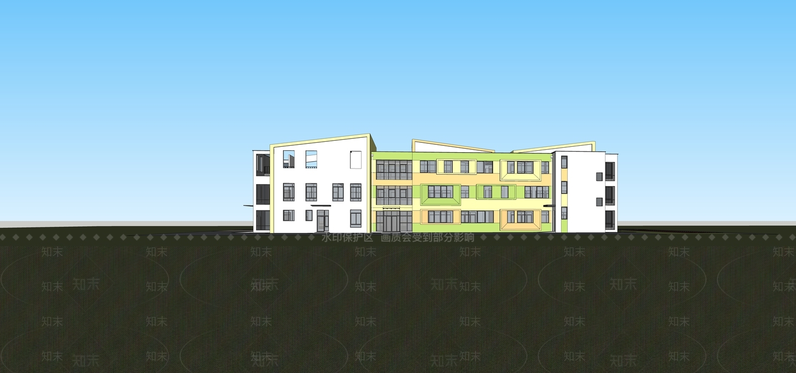 现代幼儿园SU模型下载【ID:1172244078】