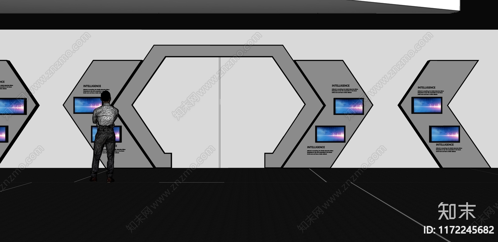 现代科技展厅SU模型下载【ID:1172245682】