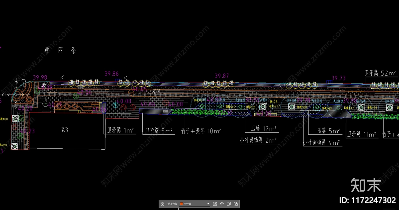 现代新中式道路绿化施工图下载【ID:1172247302】