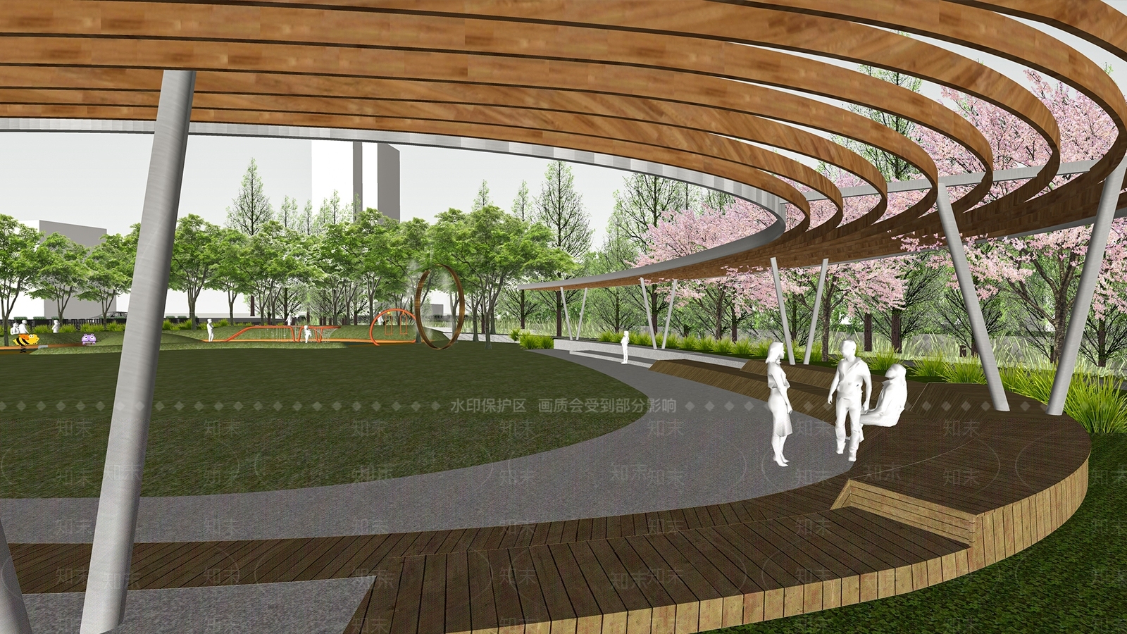 现代口袋公园SU模型下载【ID:1172249623】