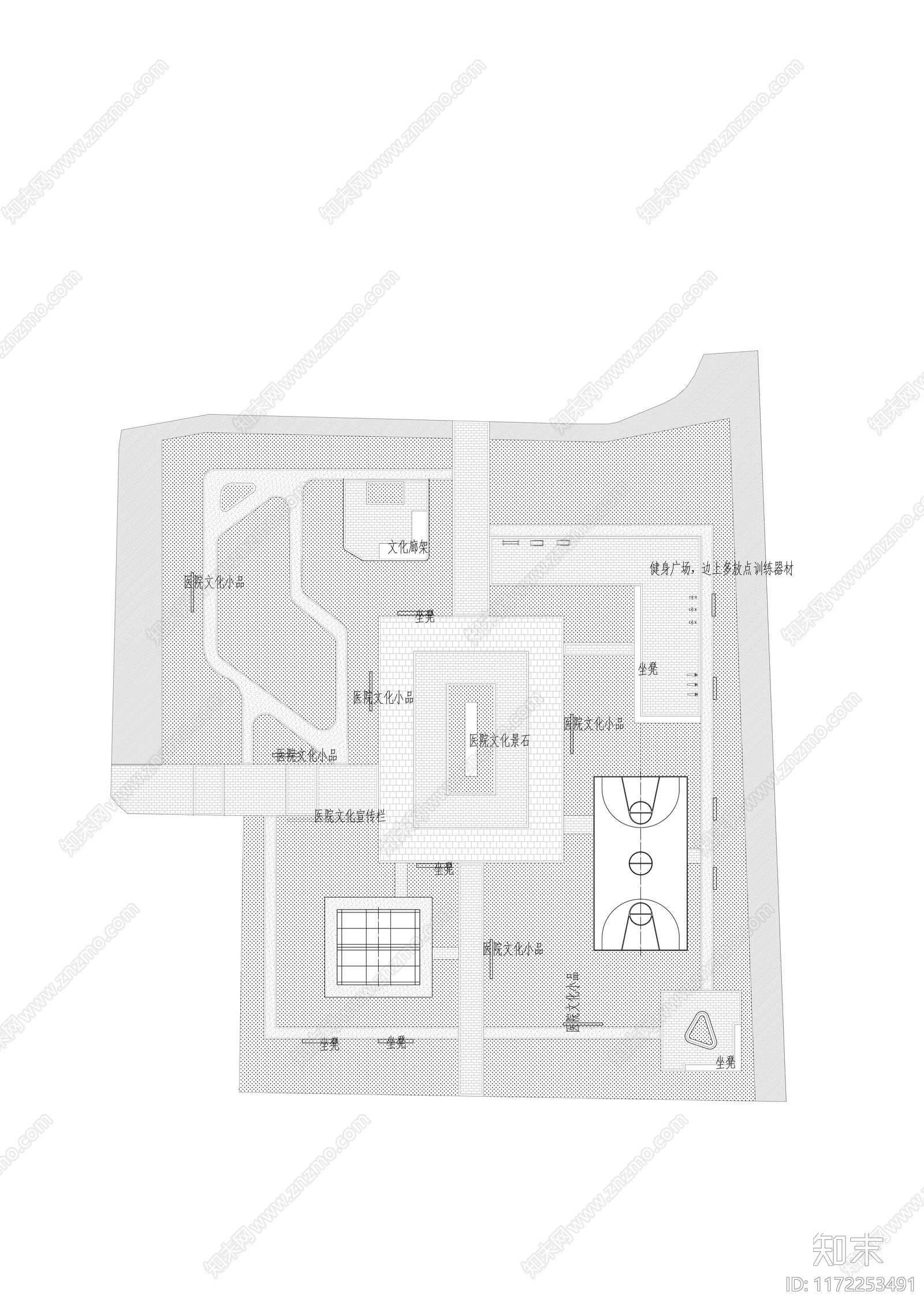 景观平面图cad施工图下载【ID:1172253491】