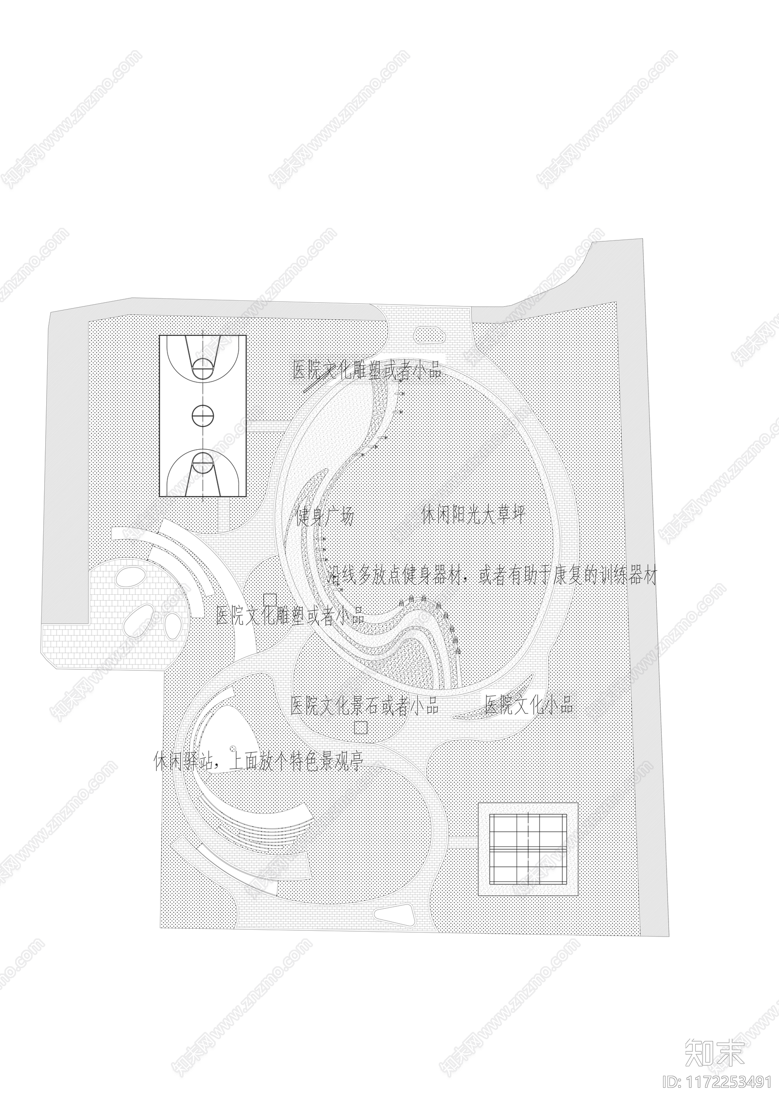 景观平面图cad施工图下载【ID:1172253491】