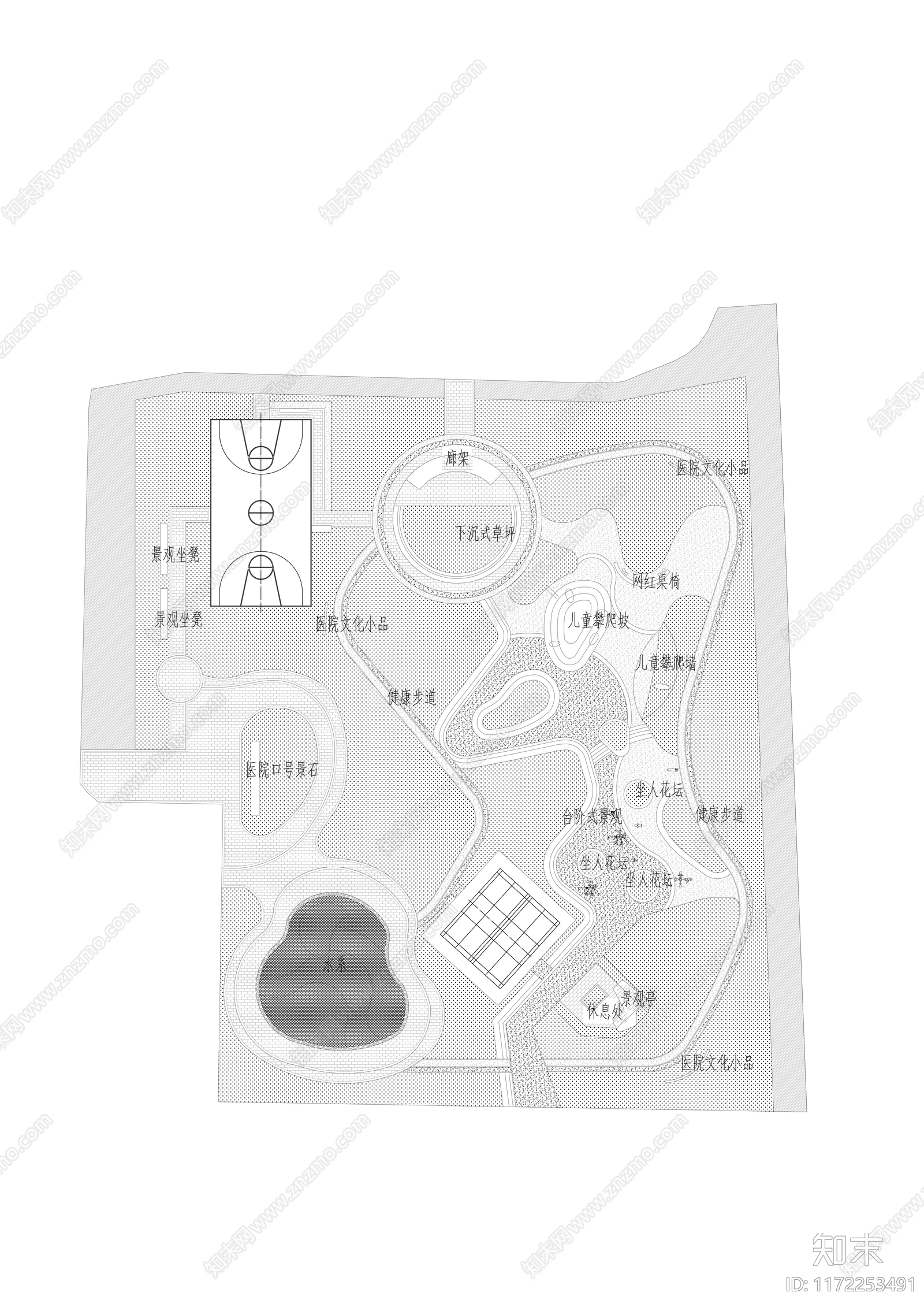 景观平面图cad施工图下载【ID:1172253491】