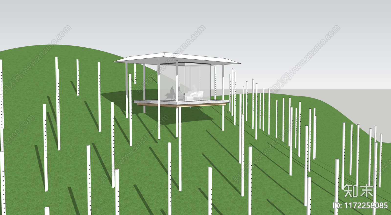 现代亭子SU模型下载【ID:1172258085】