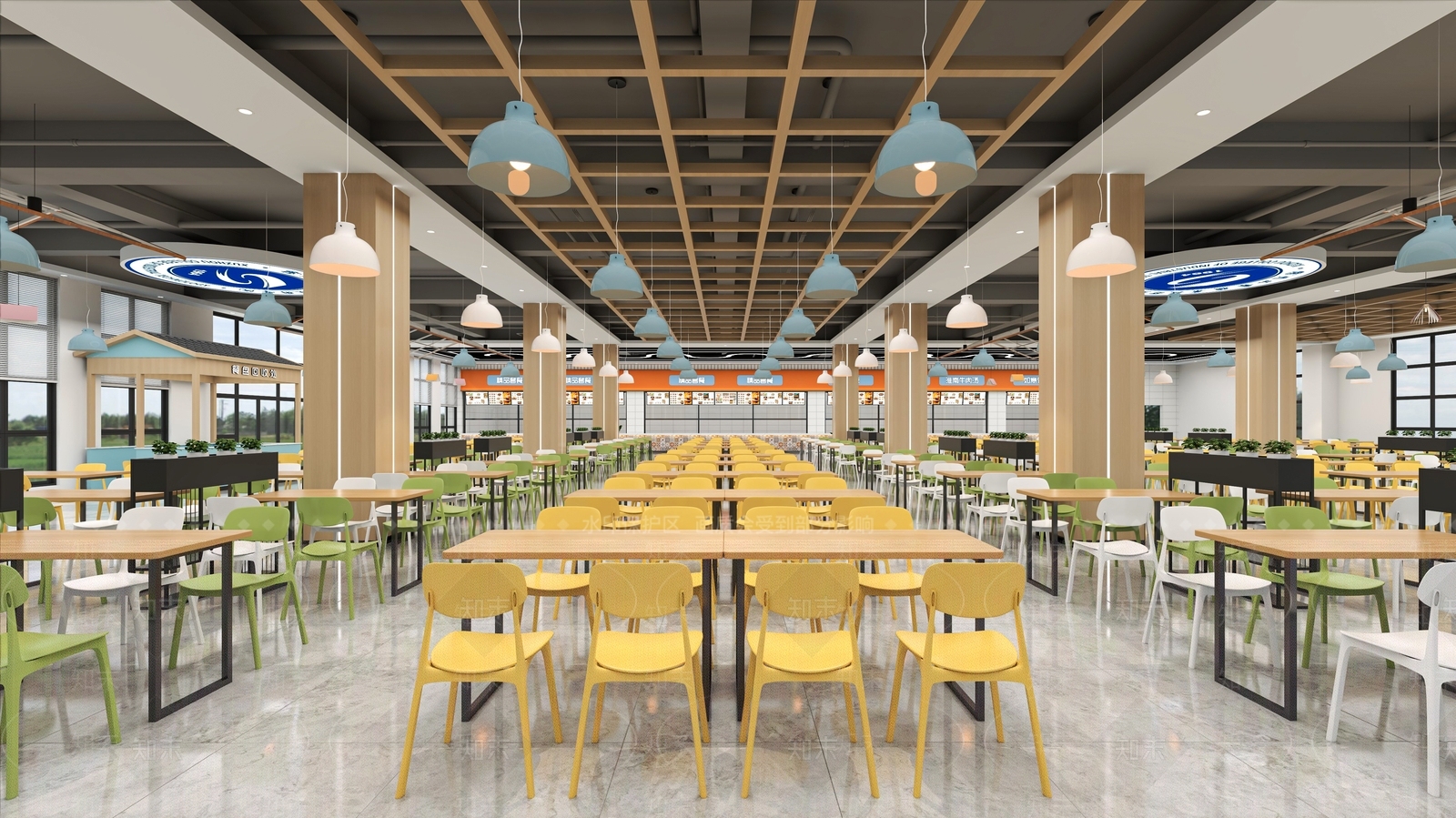现代食堂3D模型下载【ID:1172261412】