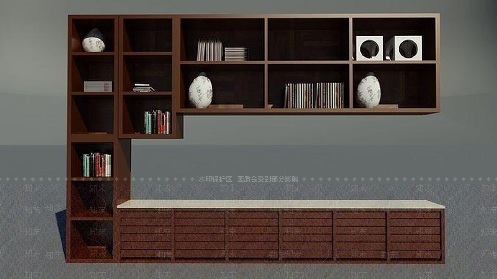书架3D模型下载【ID:1172267669】