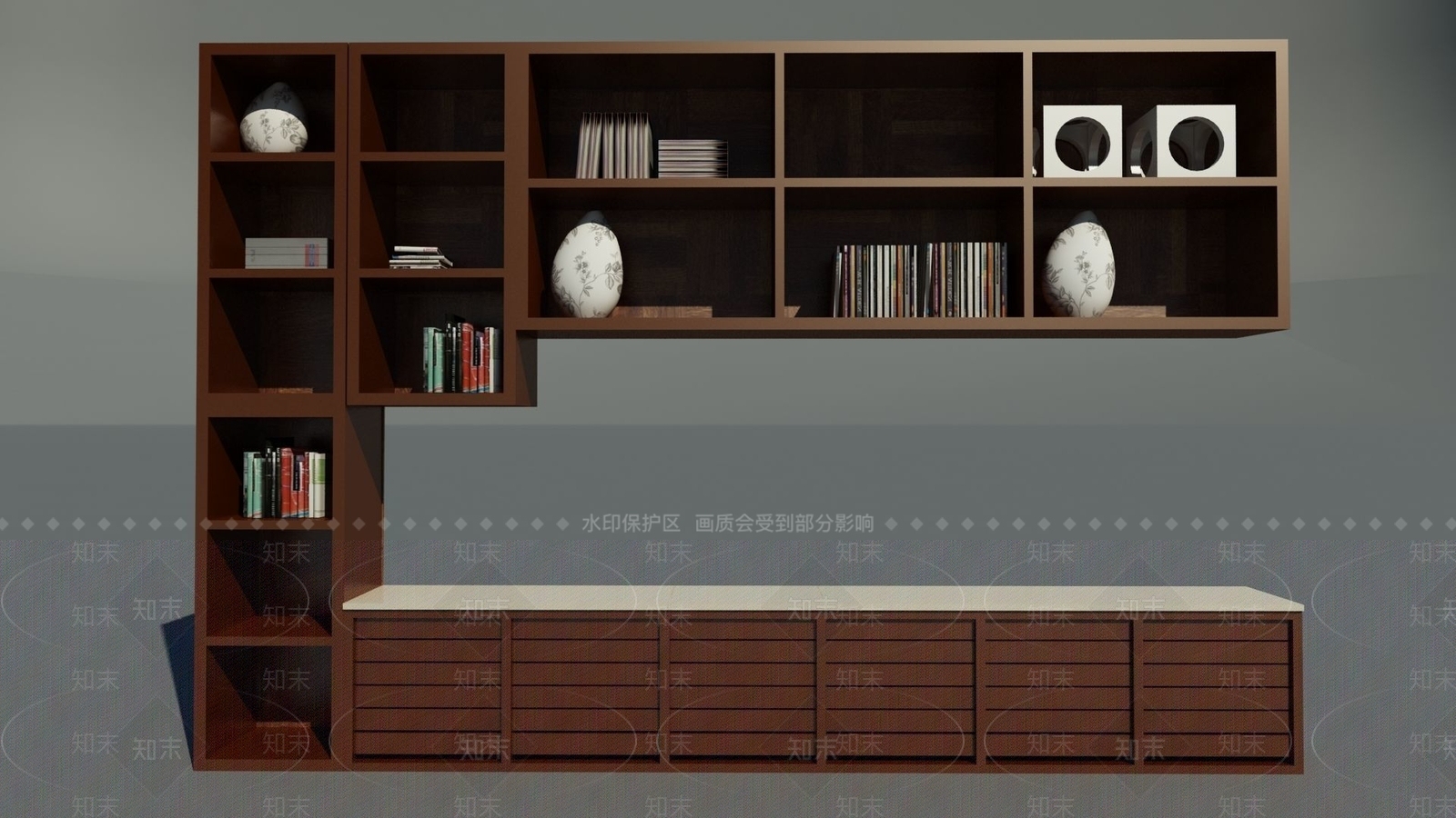 书架3D模型下载【ID:1172267669】