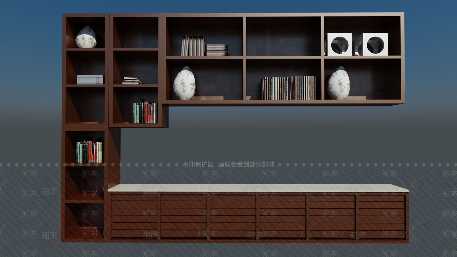 书架3D模型下载【ID:1172267669】