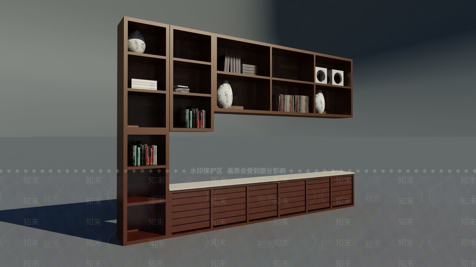 书架3D模型下载【ID:1172267669】