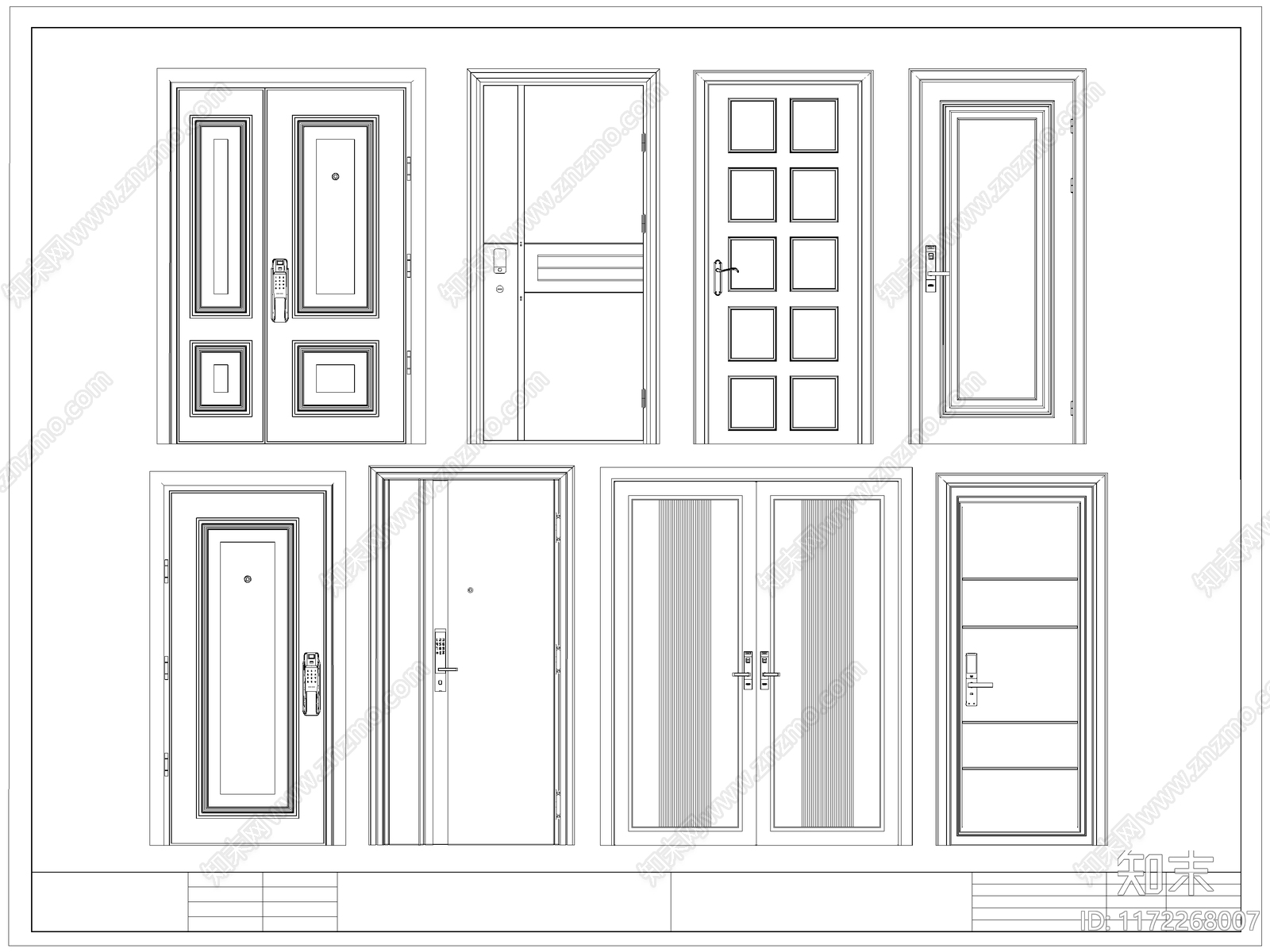 现代门cad施工图下载【ID:1172268007】