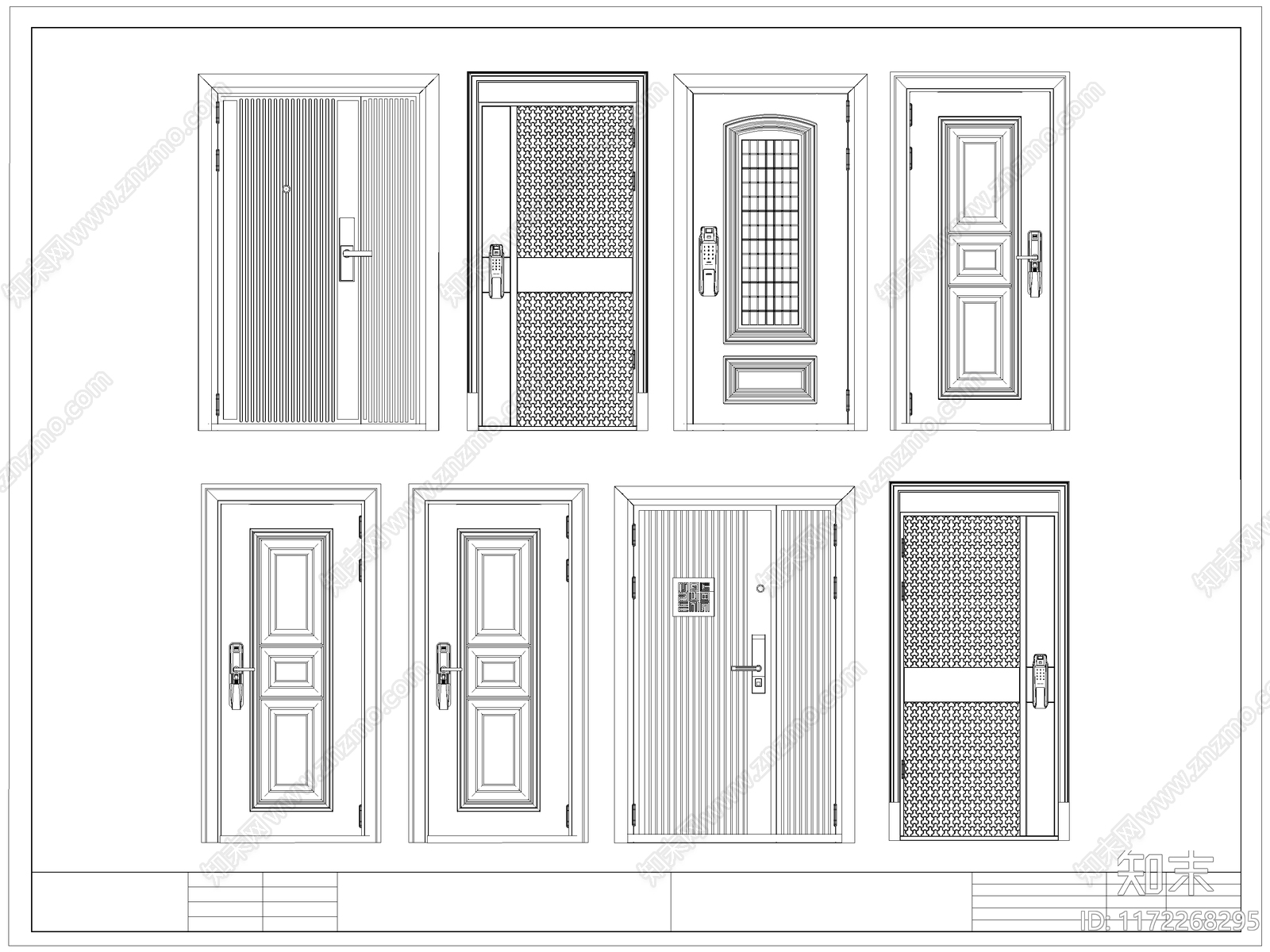 现代门施工图下载【ID:1172268295】
