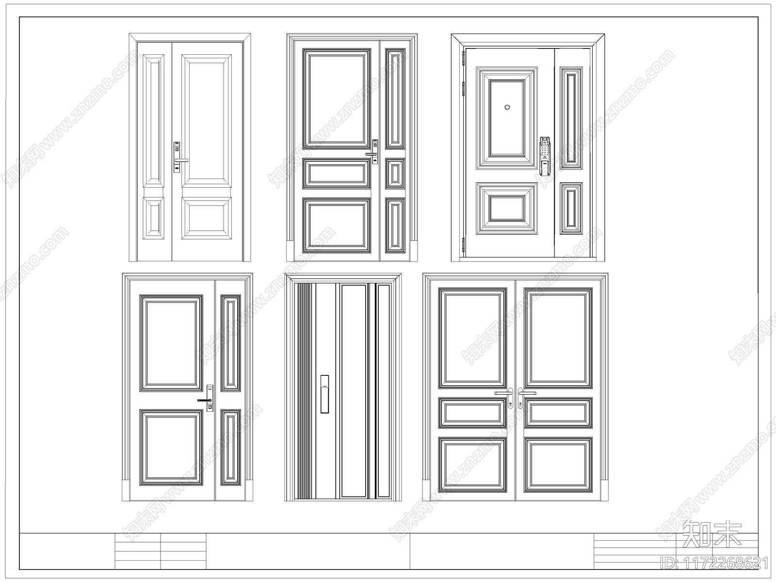 现代门cad施工图下载【ID:1172268621】