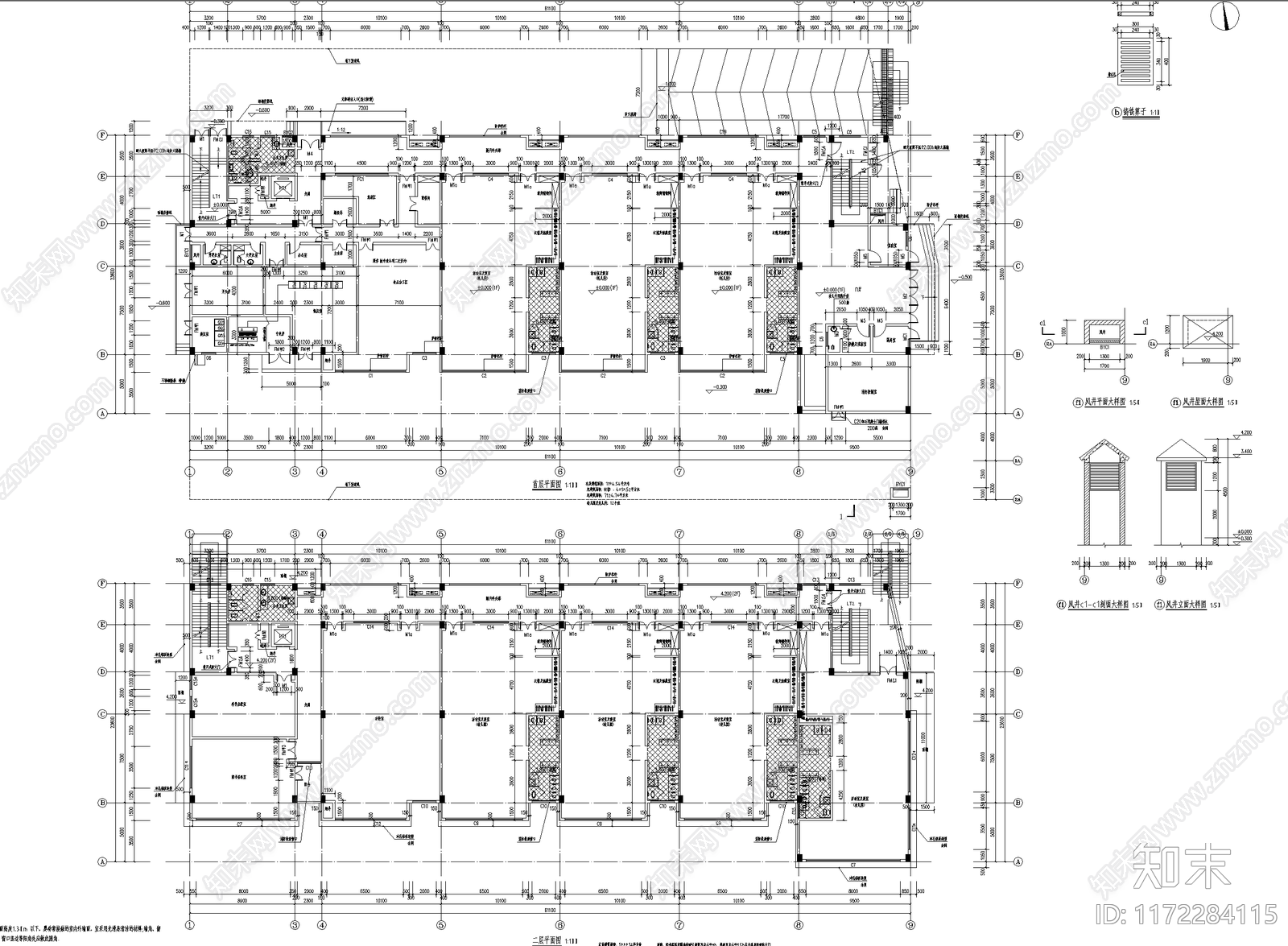现代幼儿园建筑cad施工图下载【ID:1172284115】