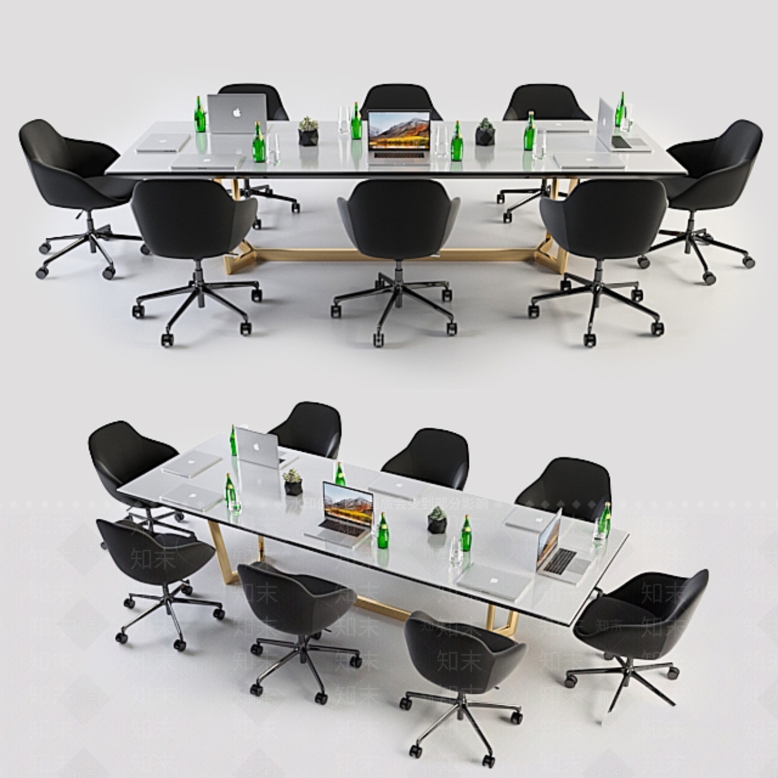 办公桌椅3D模型下载【ID:1172305333】
