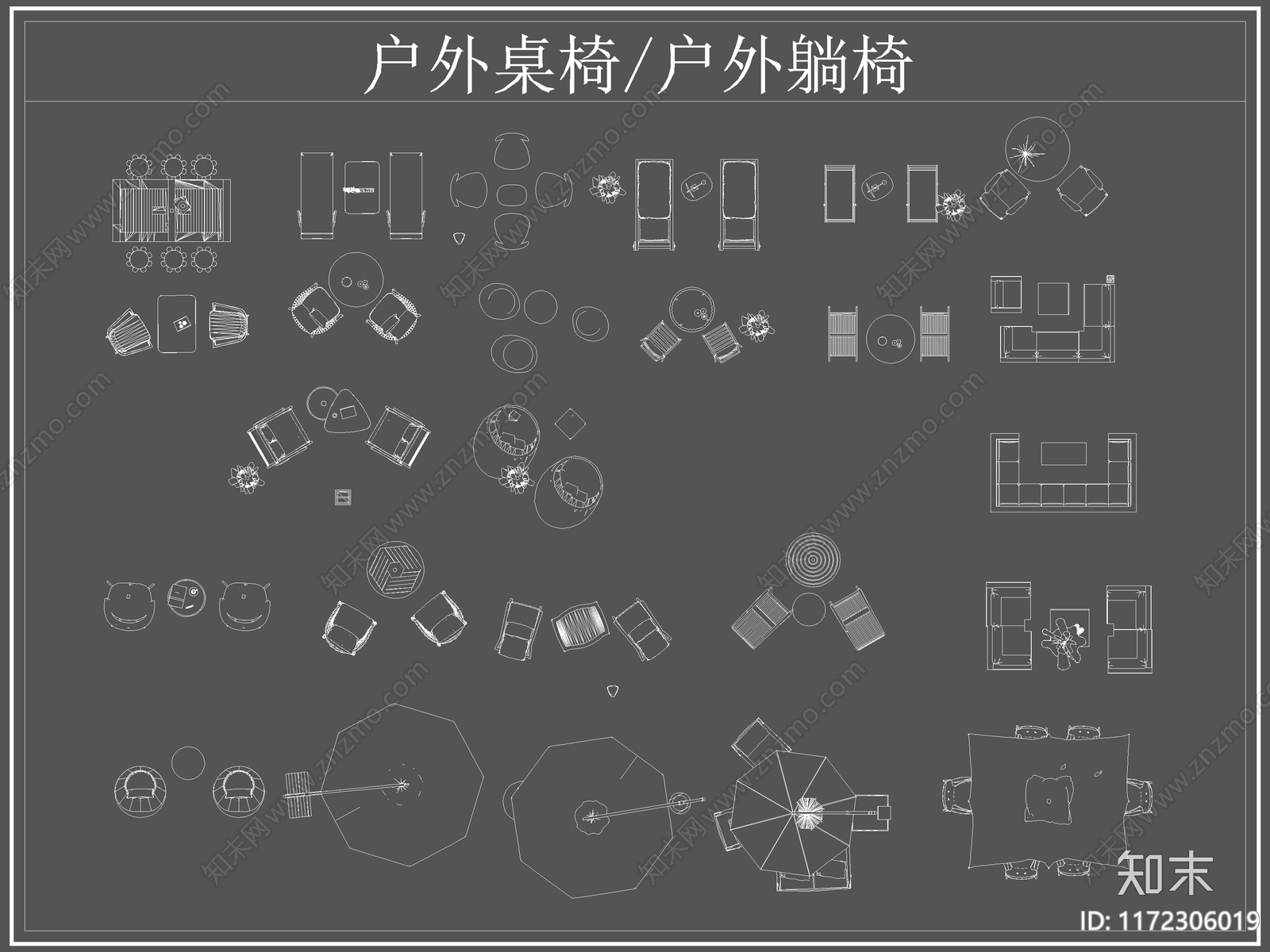 现代桌椅施工图下载【ID:1172306019】