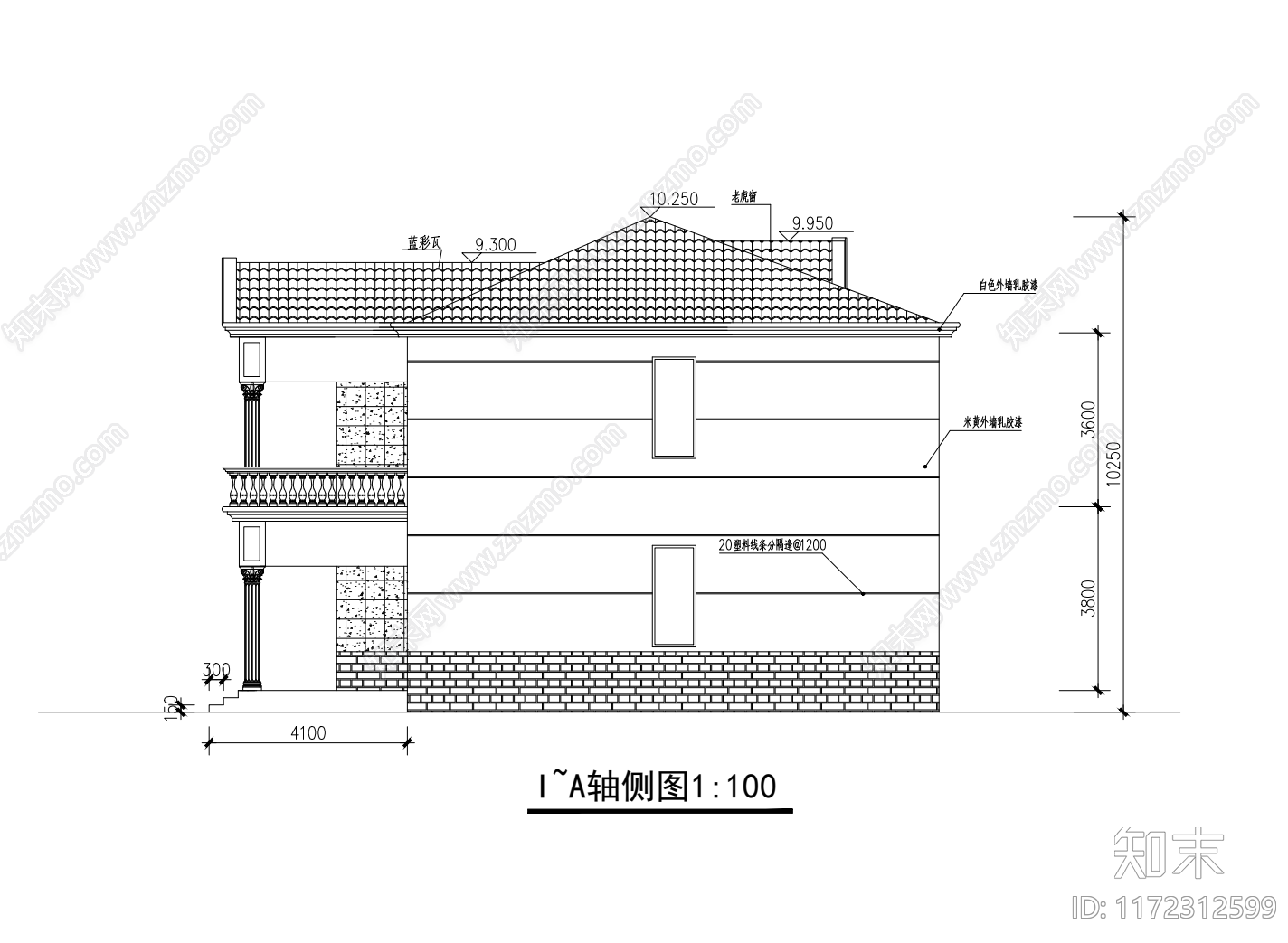 现代别墅建筑cad施工图下载【ID:1172312599】