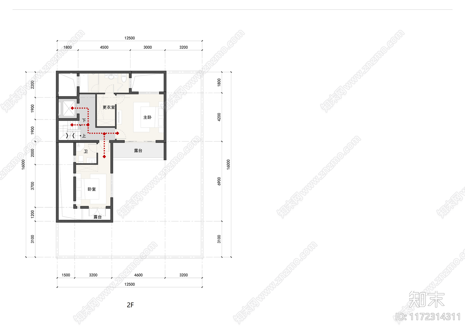 现代别墅建筑cad施工图下载【ID:1172314311】