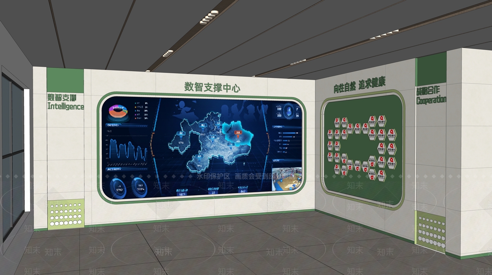 现代办公大堂SU模型下载【ID:1172322575】