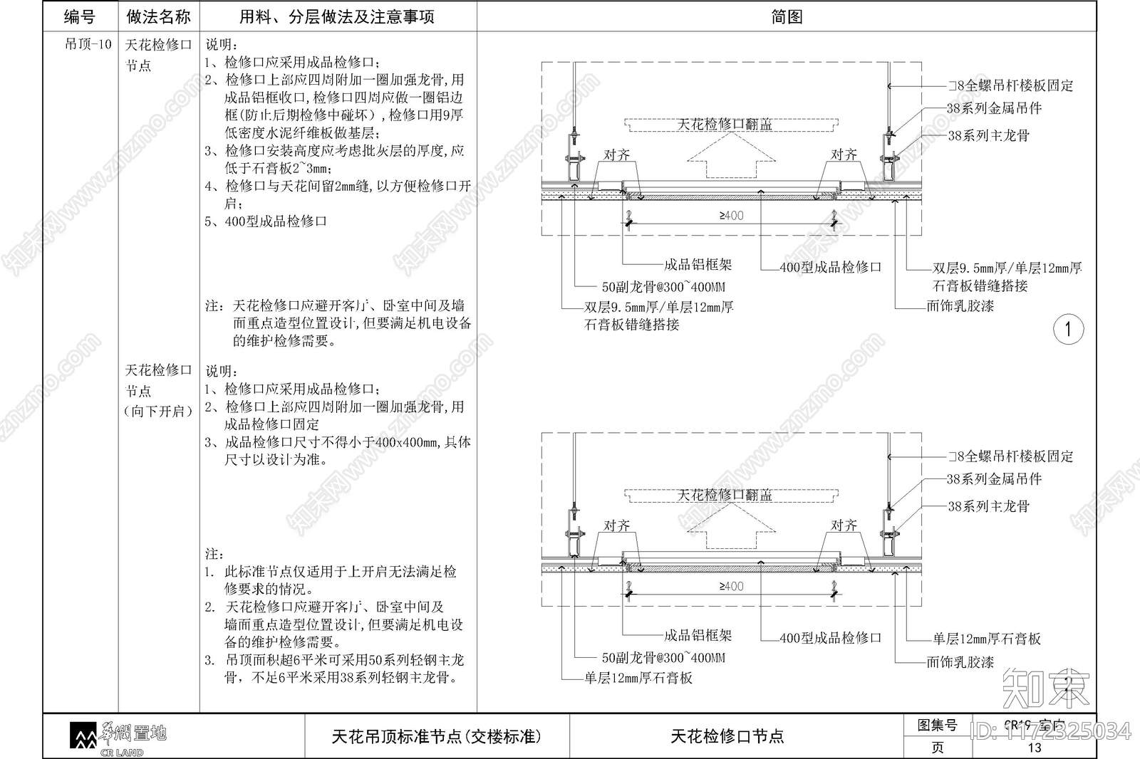 现代吊顶节点cad施工图下载【ID:1172325034】