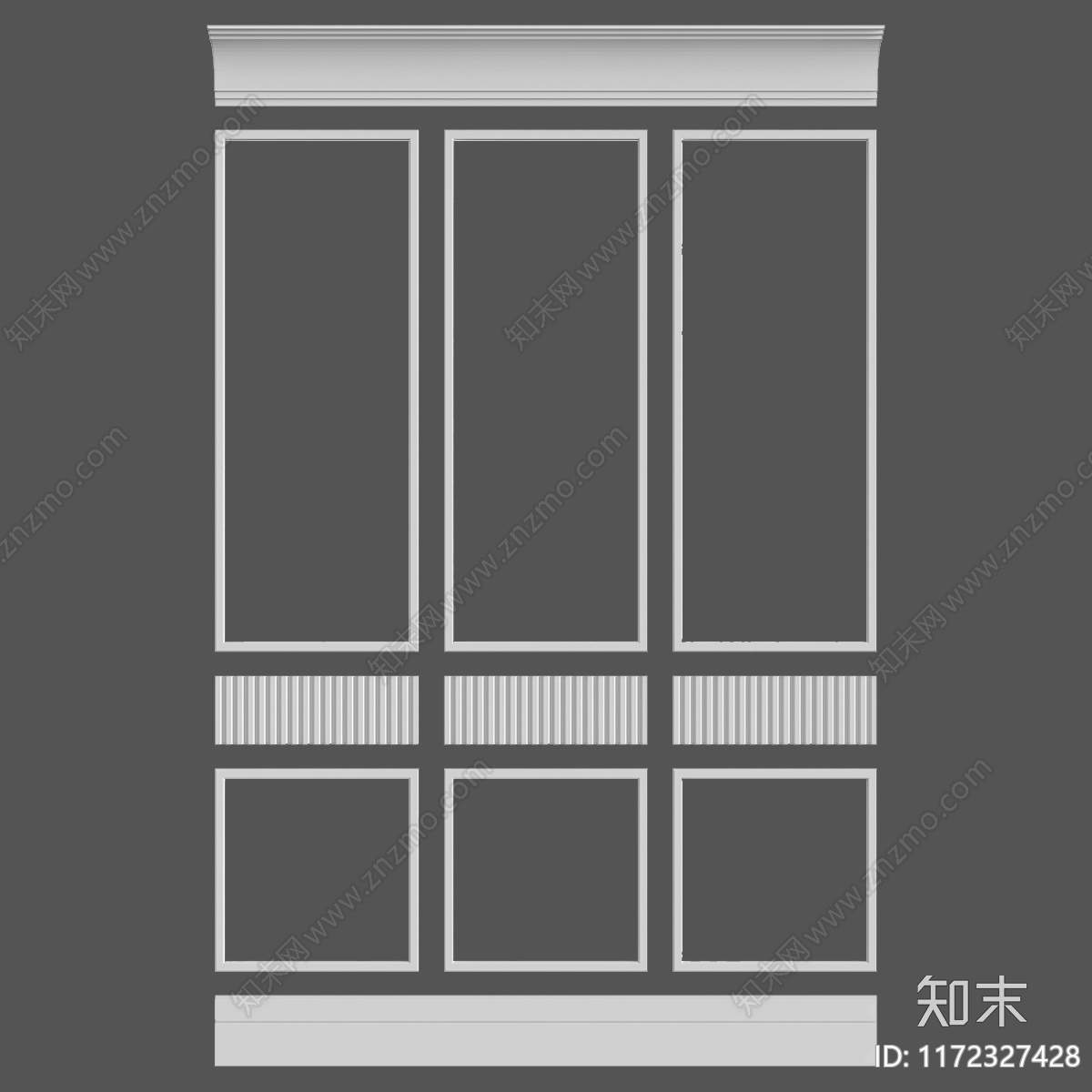 法式复古其他墙面3D模型下载【ID:1172327428】