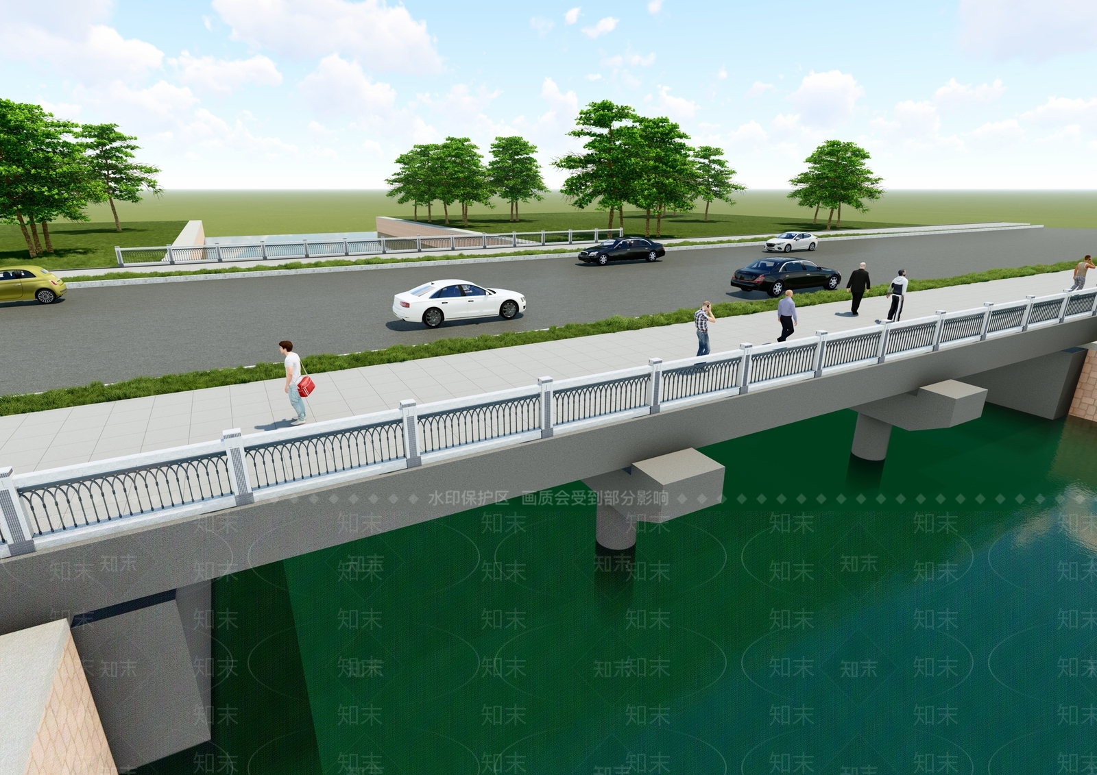 现代大桥SU模型下载【ID:1172329559】